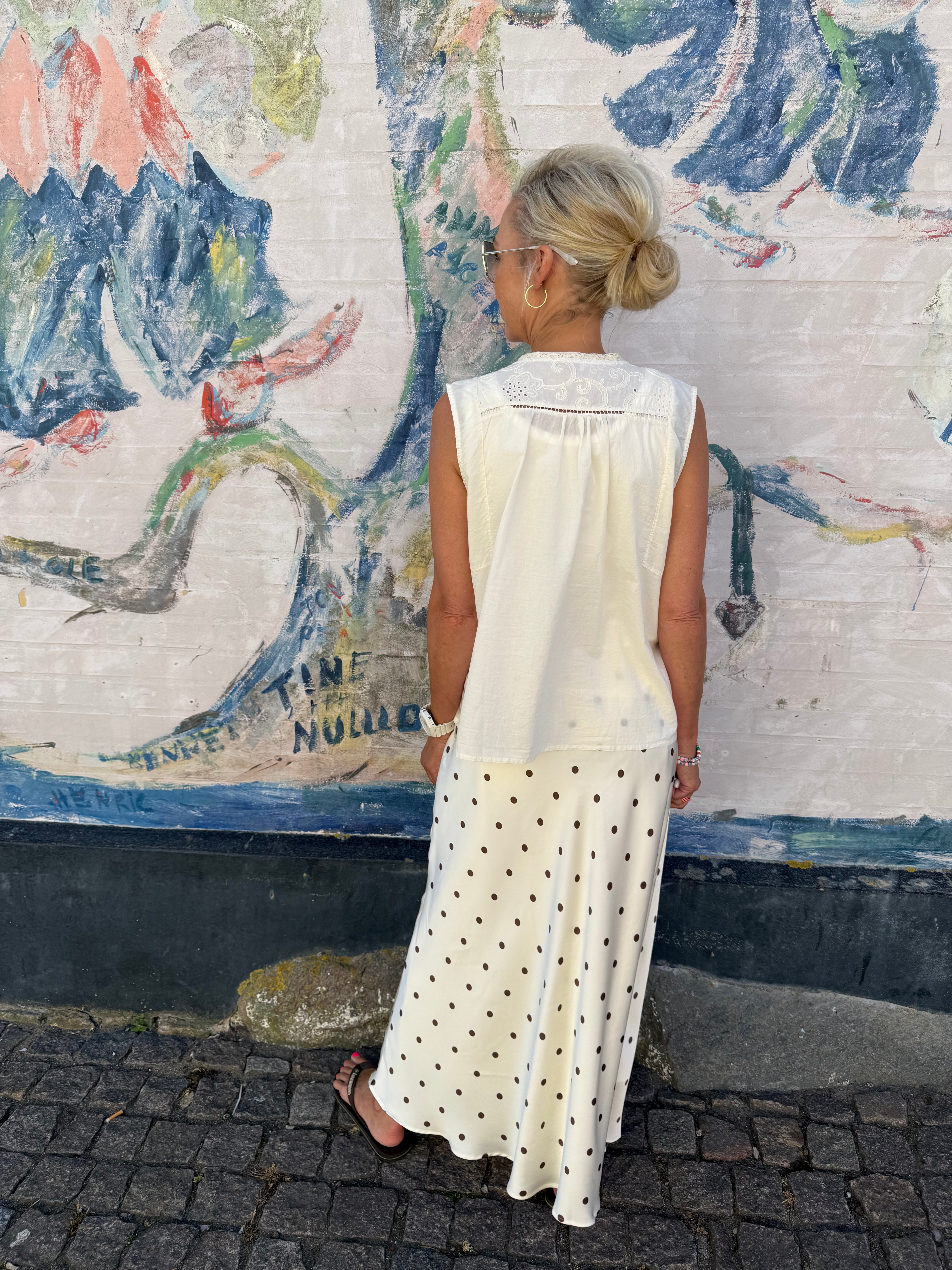 Bovary Dot Skirt - Creme