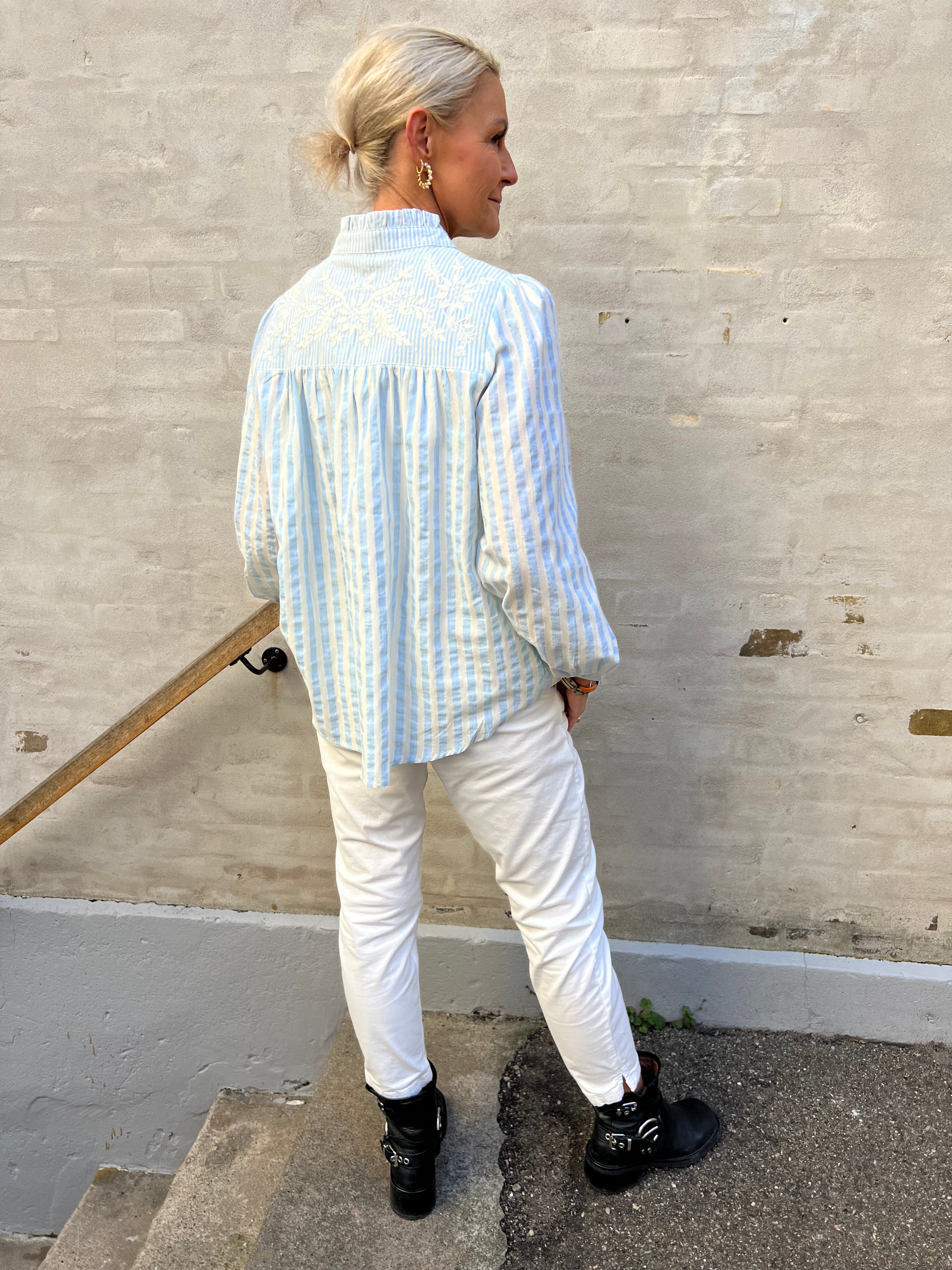 Musy shirt blue stripe