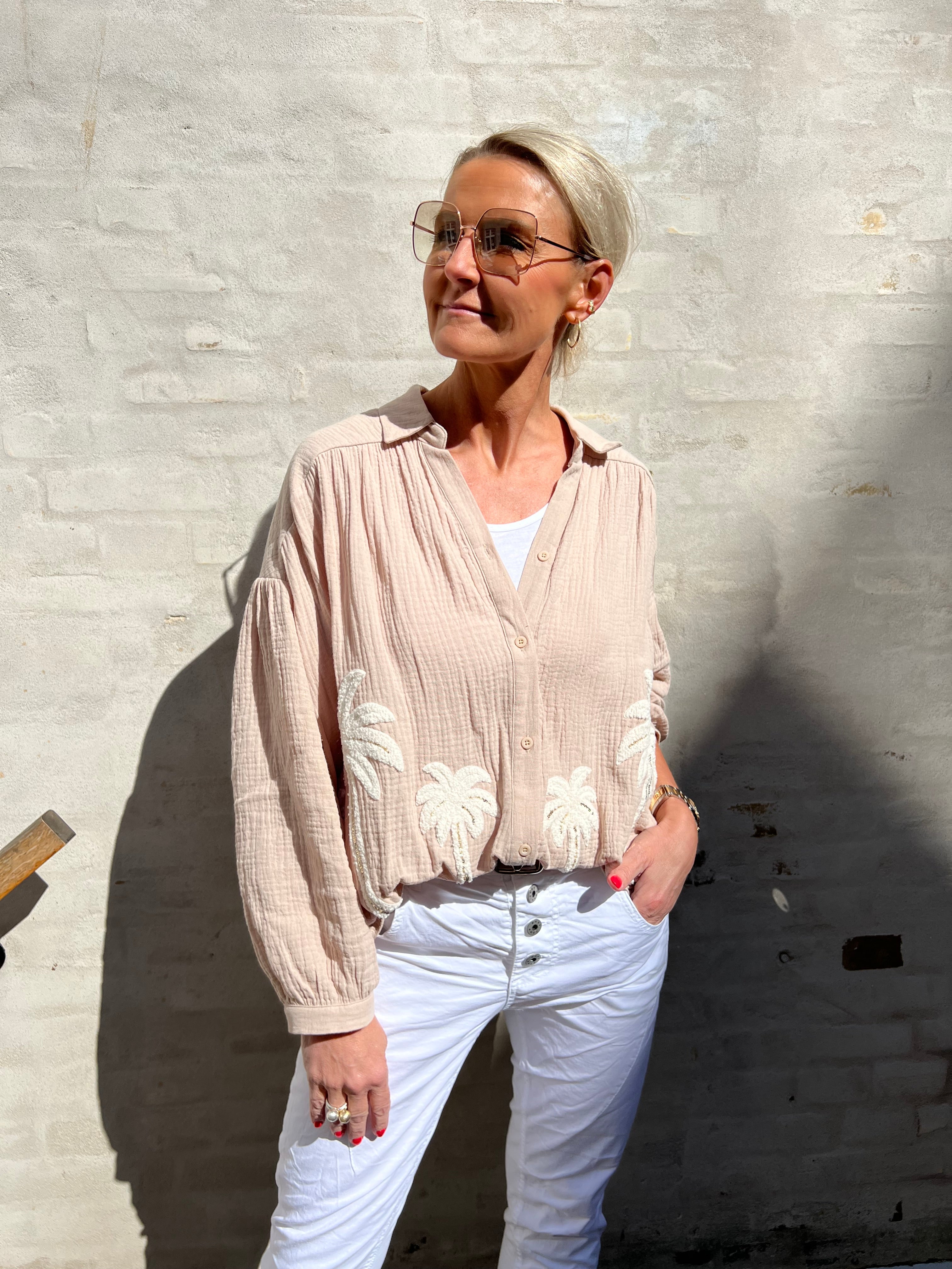 Musy palm shirt beige