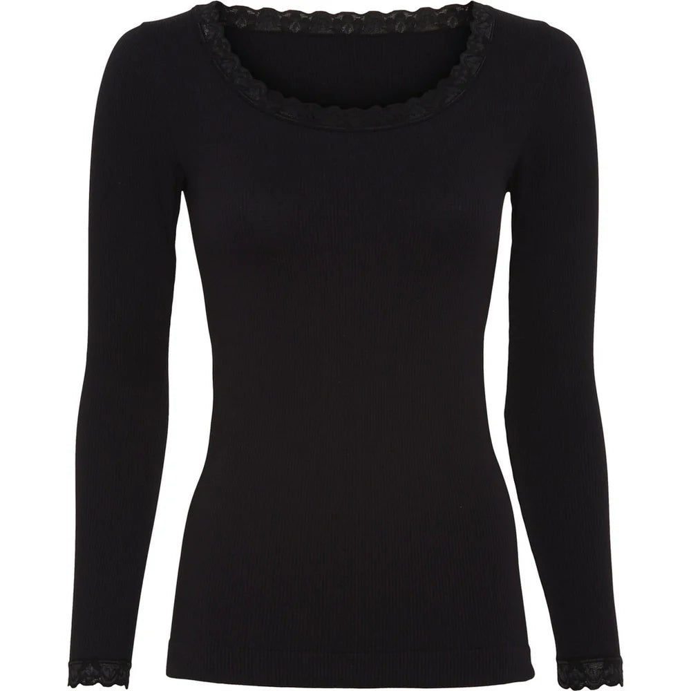 Frida T-shirt LS - Nero