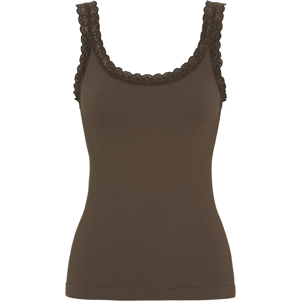 Frida Rib Top - Noce