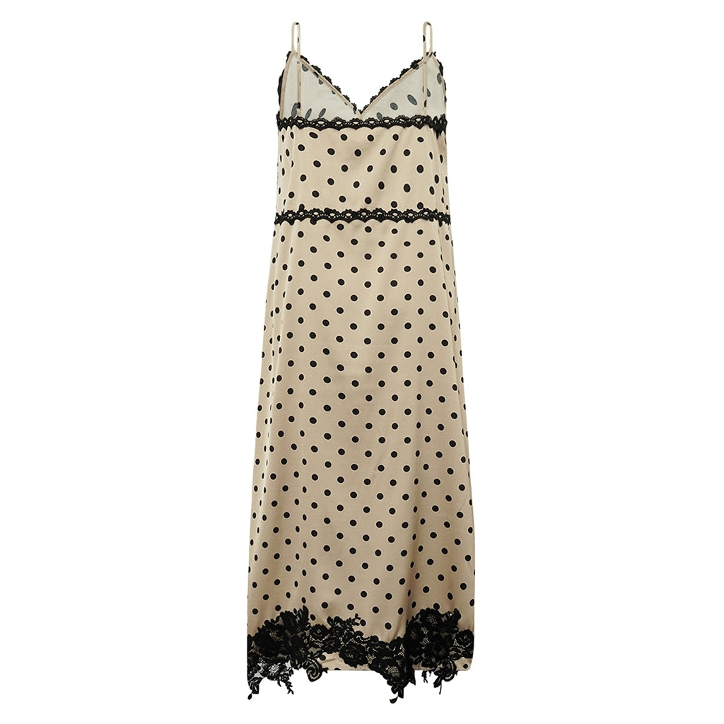 DahliaGO Mi Dress - Latte Black Dots