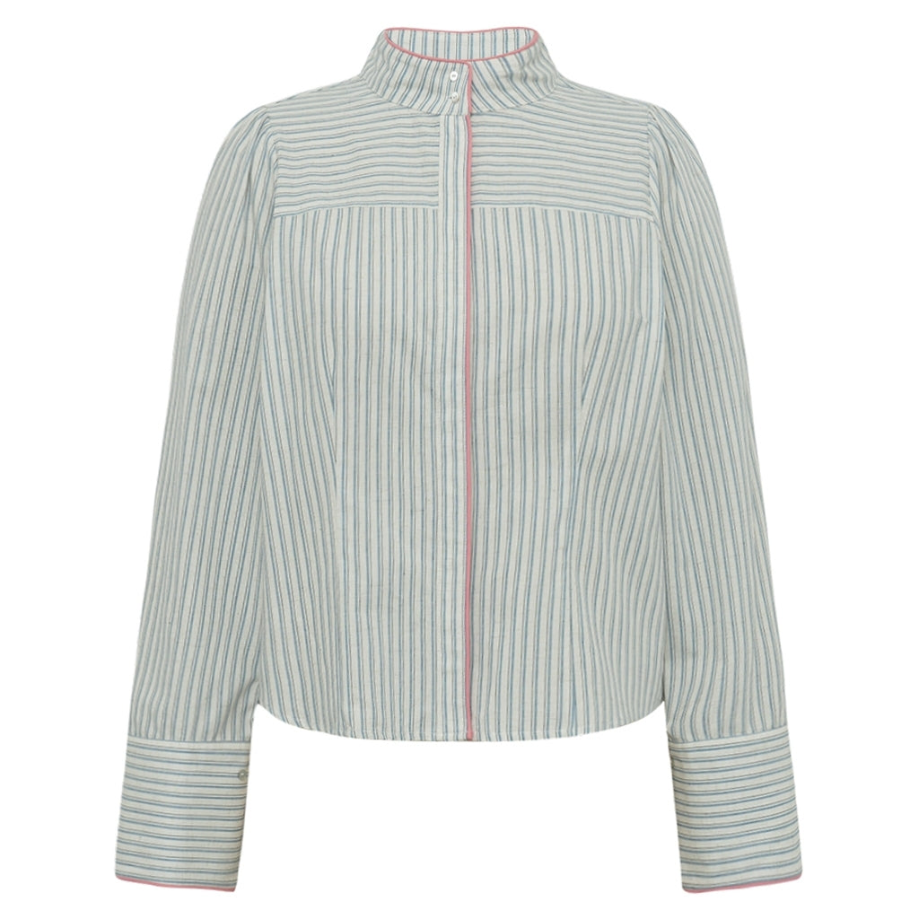 NicoGO Go Shirt - Off white blue striped