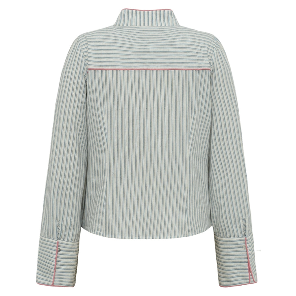 NicoGO Go Shirt - Off white blue striped