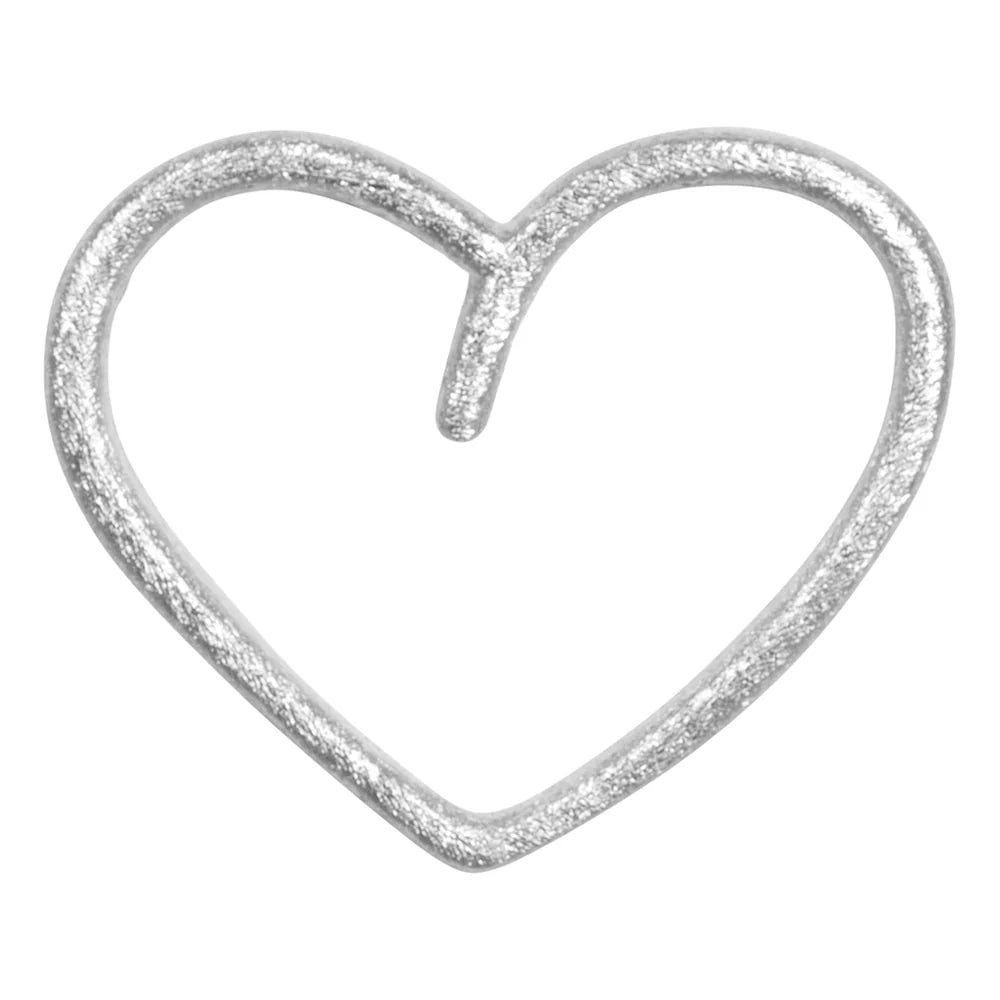 Happy Heart ørering 1 stk - Sølv