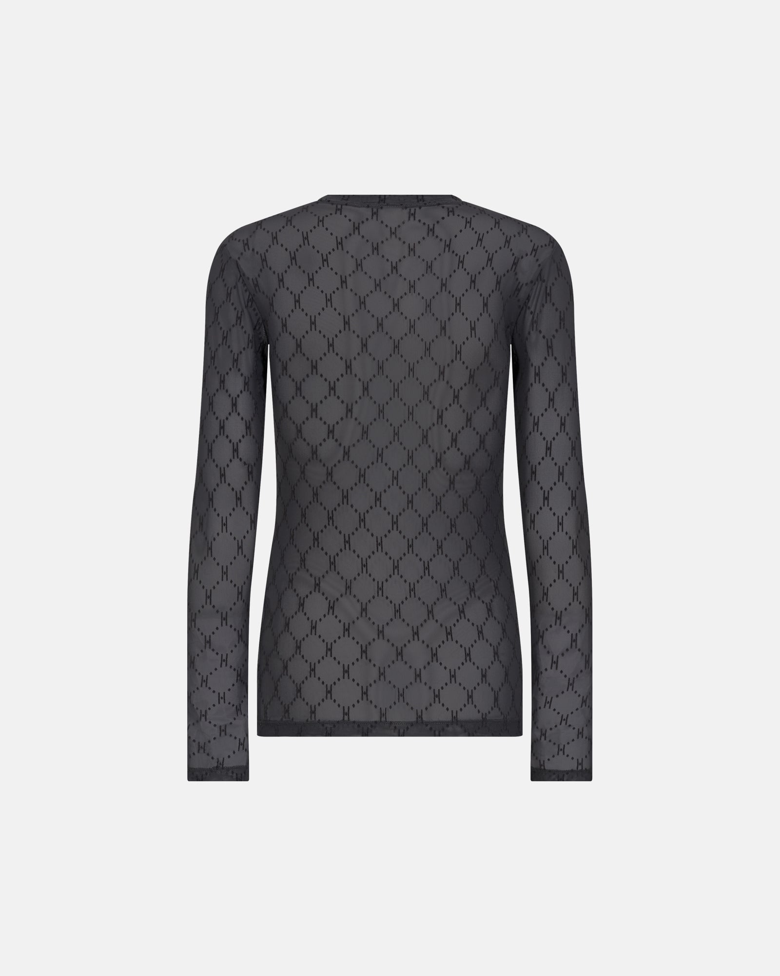 Mesh Blouse Logo - Grey