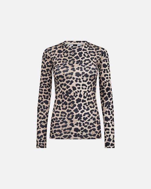Blouse W. Leopard Print - Multicolour