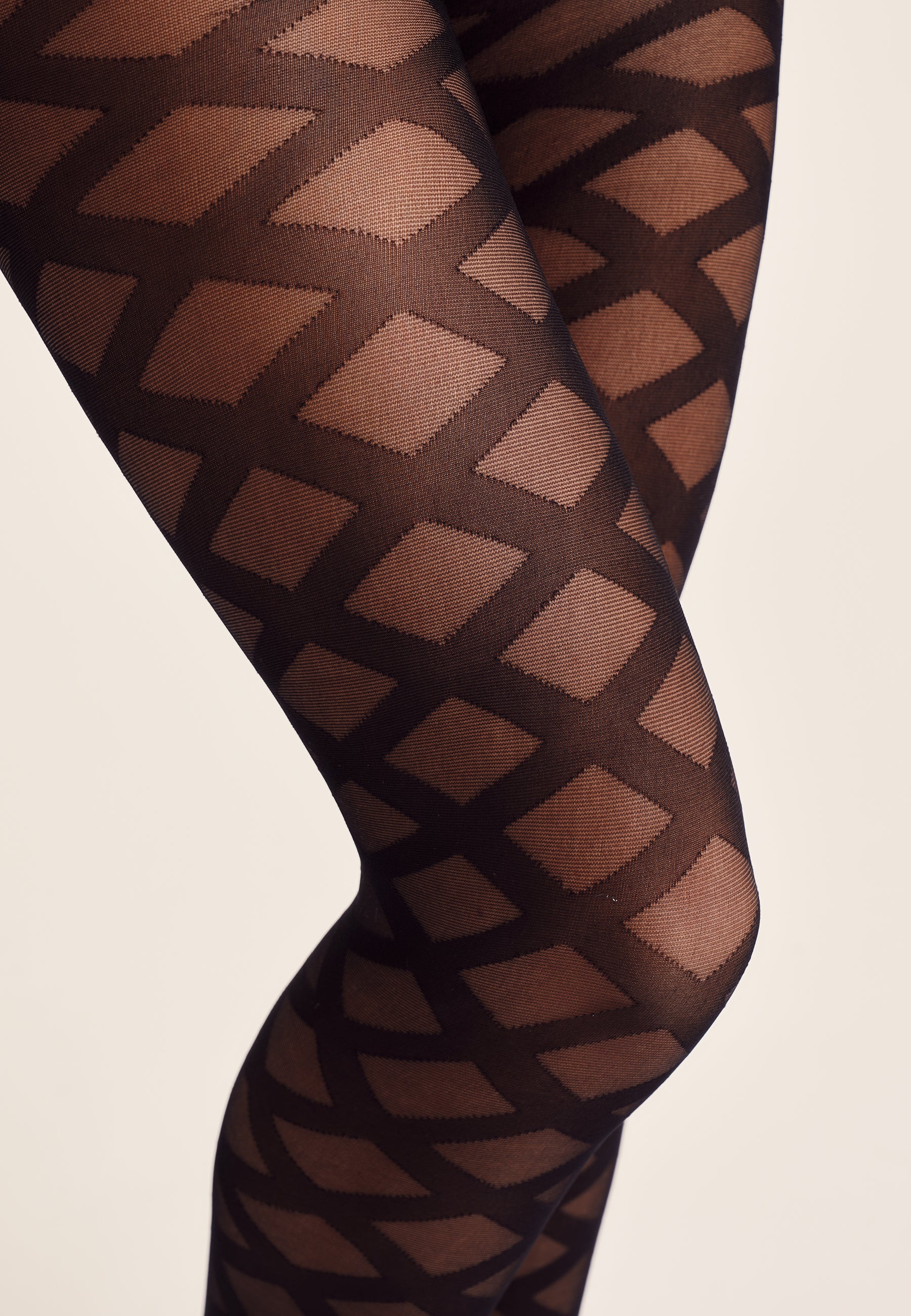 Tight plaid 30 Denier - Black