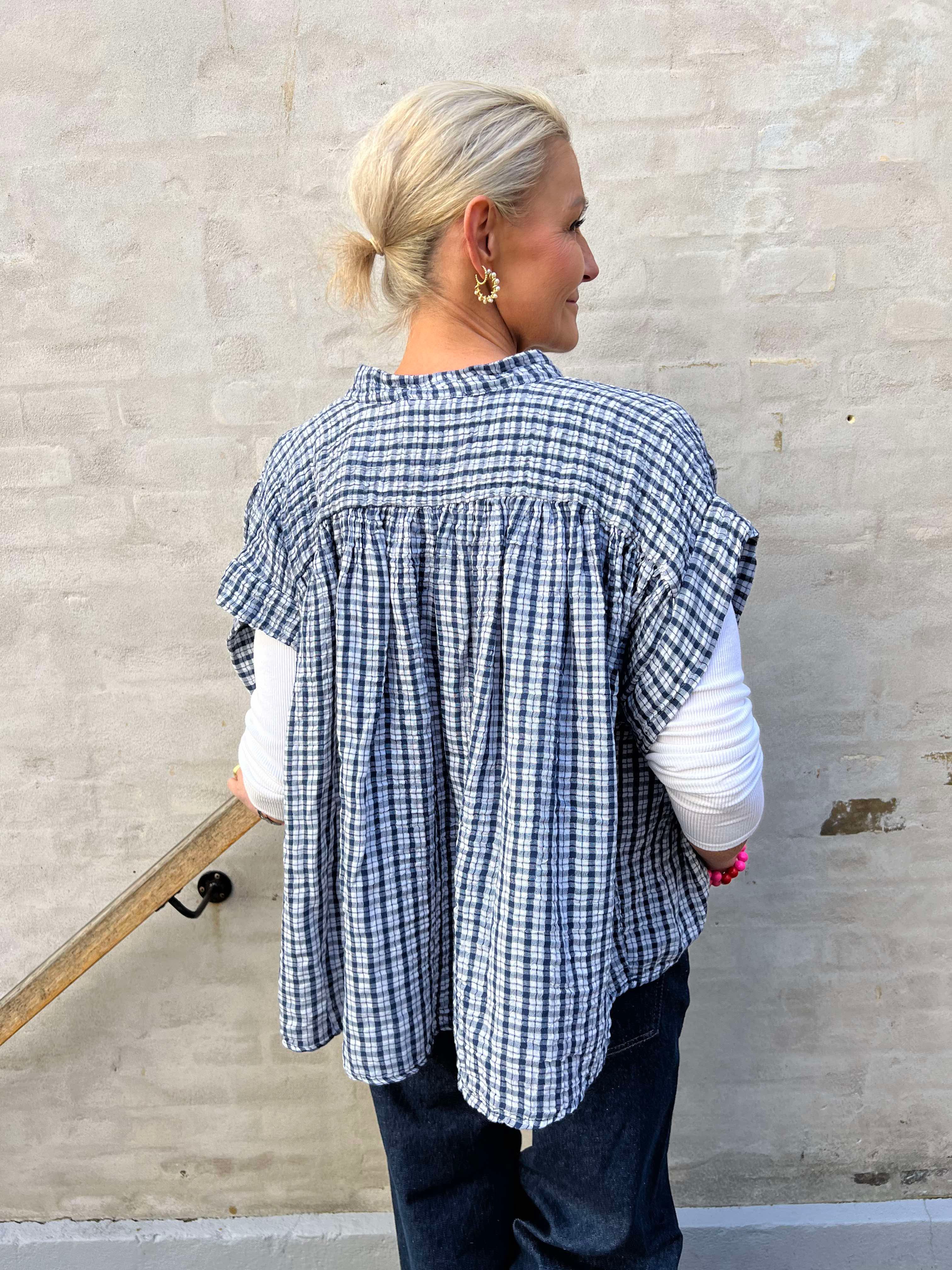 Roma blouse navy
