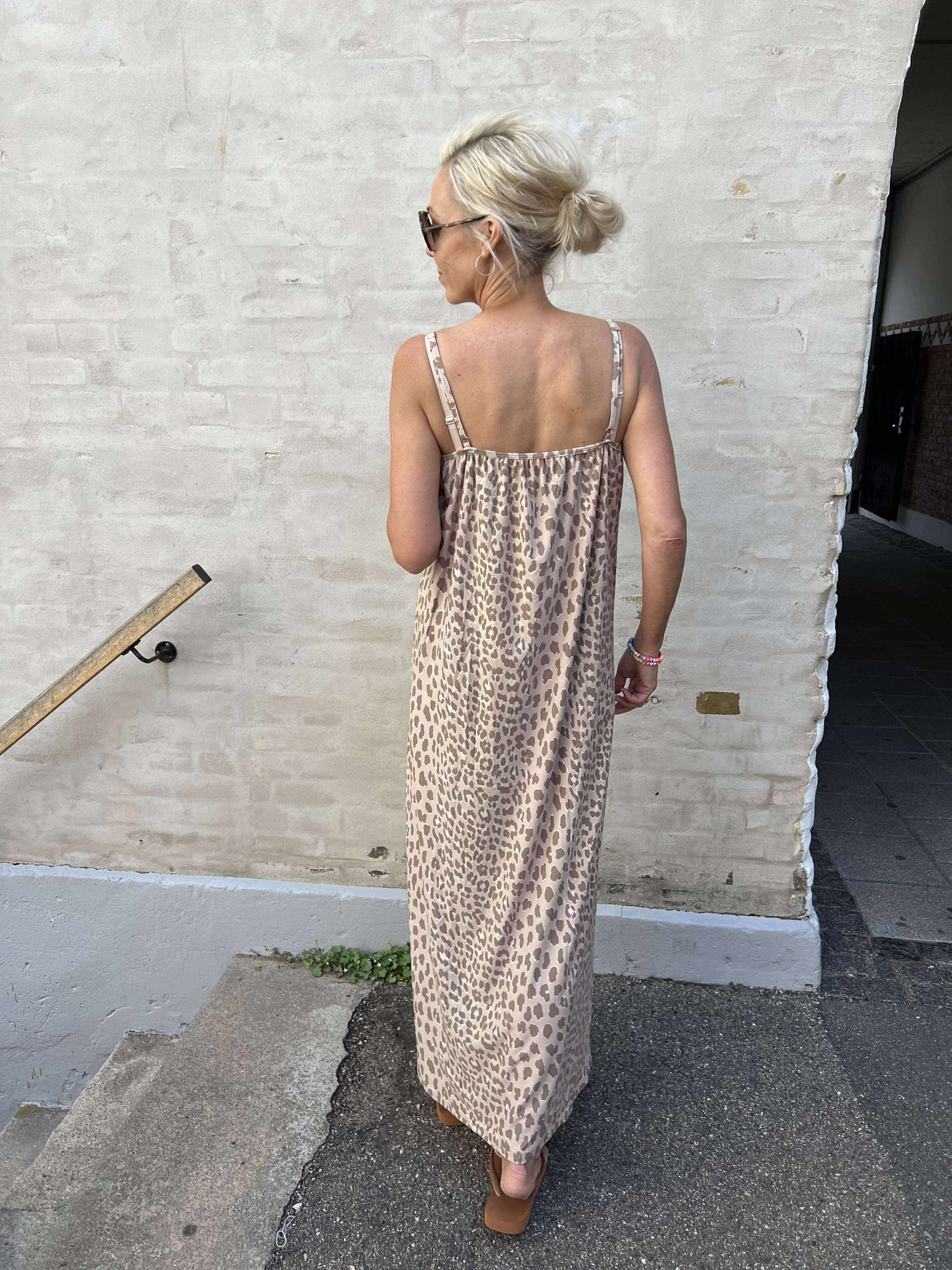 Alma Long Strap Dress - Desert Lux Leo