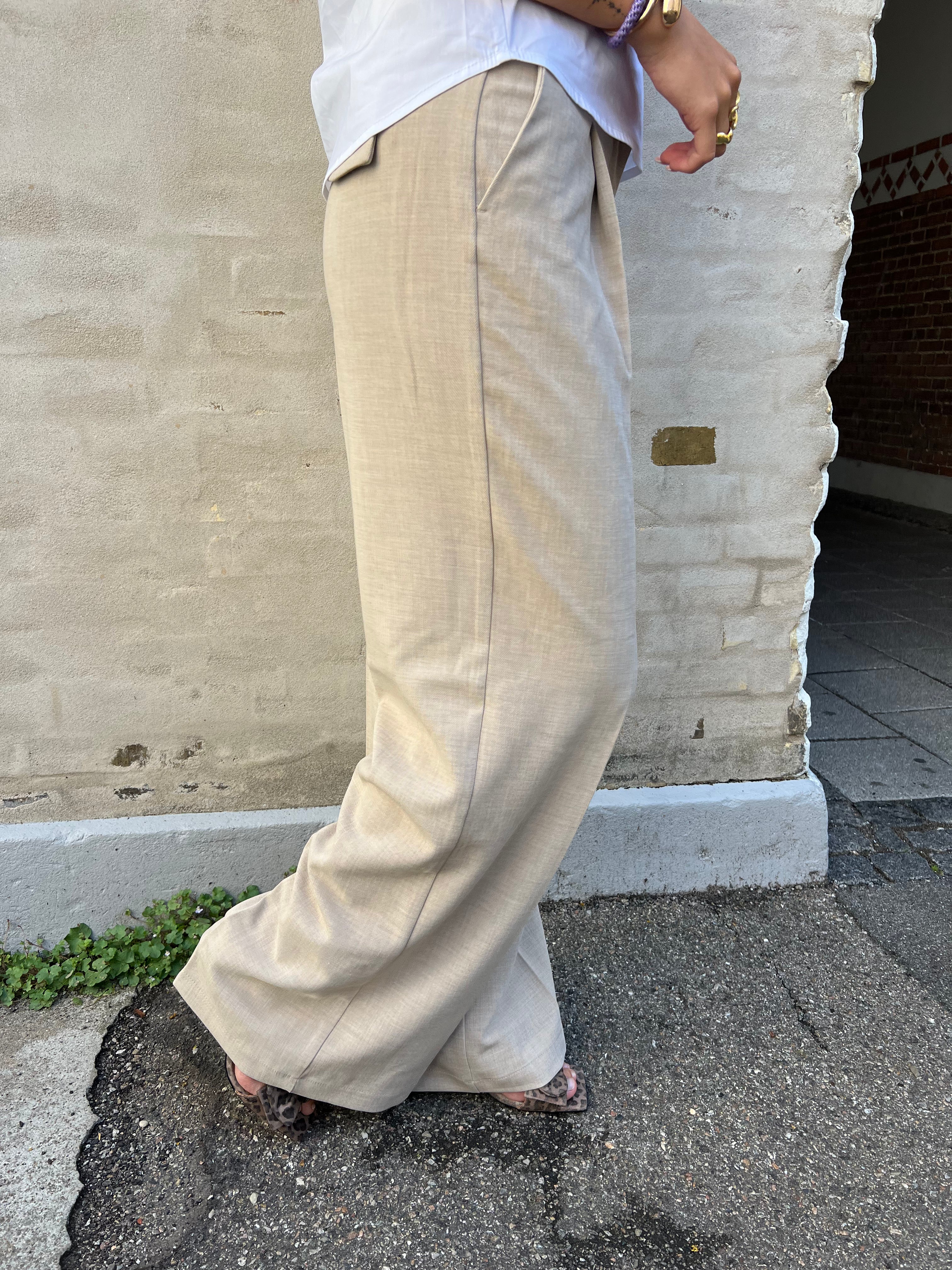 Ivy wide pant tannin melange