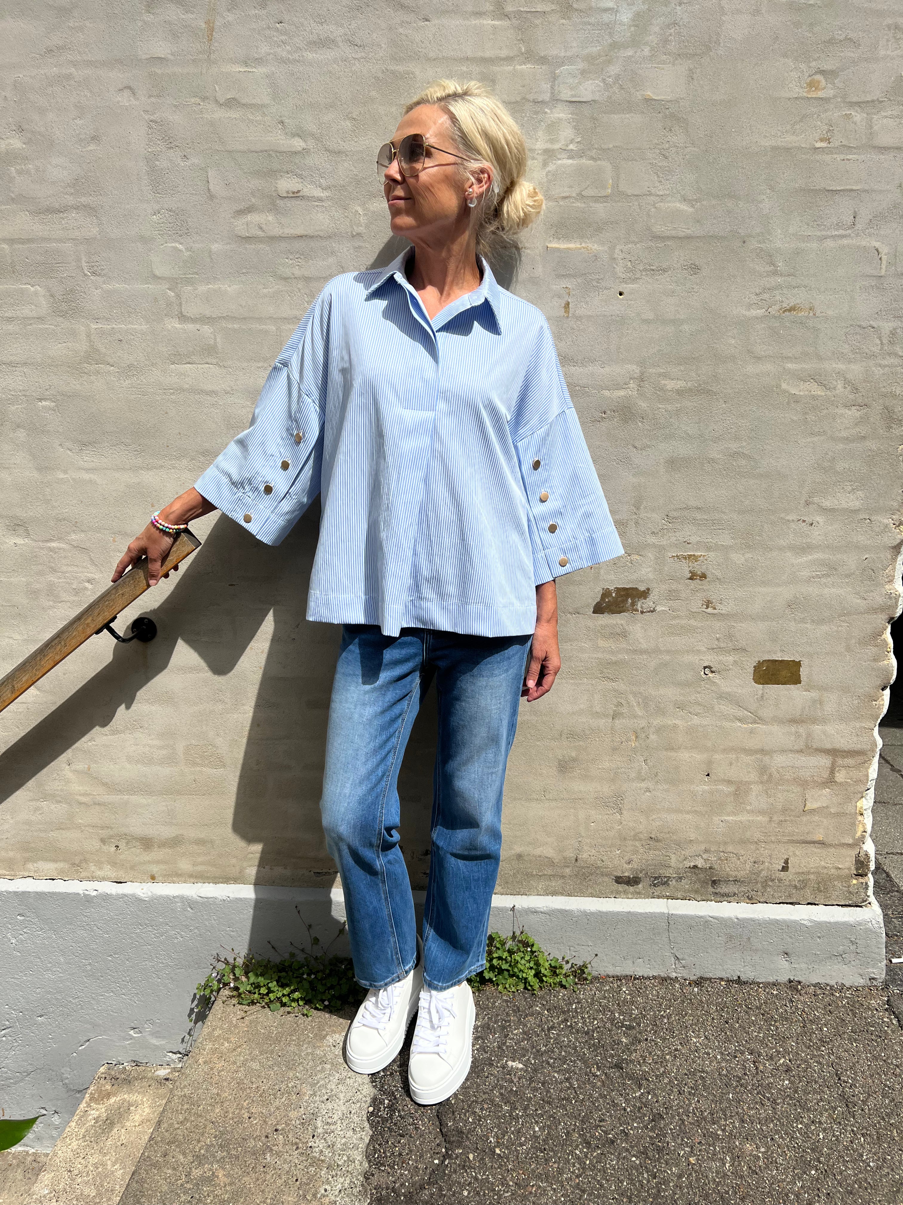 Klara shirt - New blue stripe