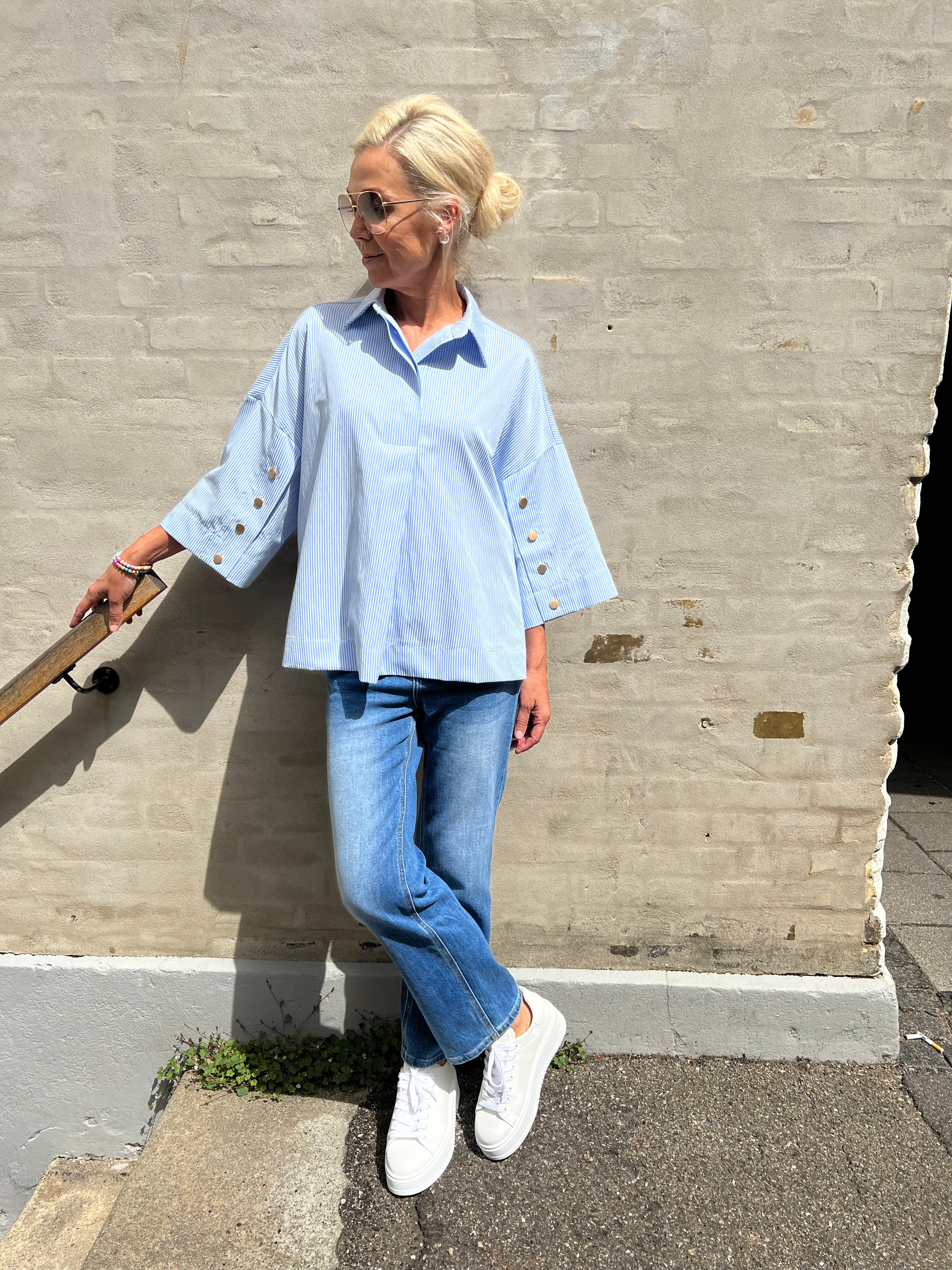 Klara shirt - New blue stripe