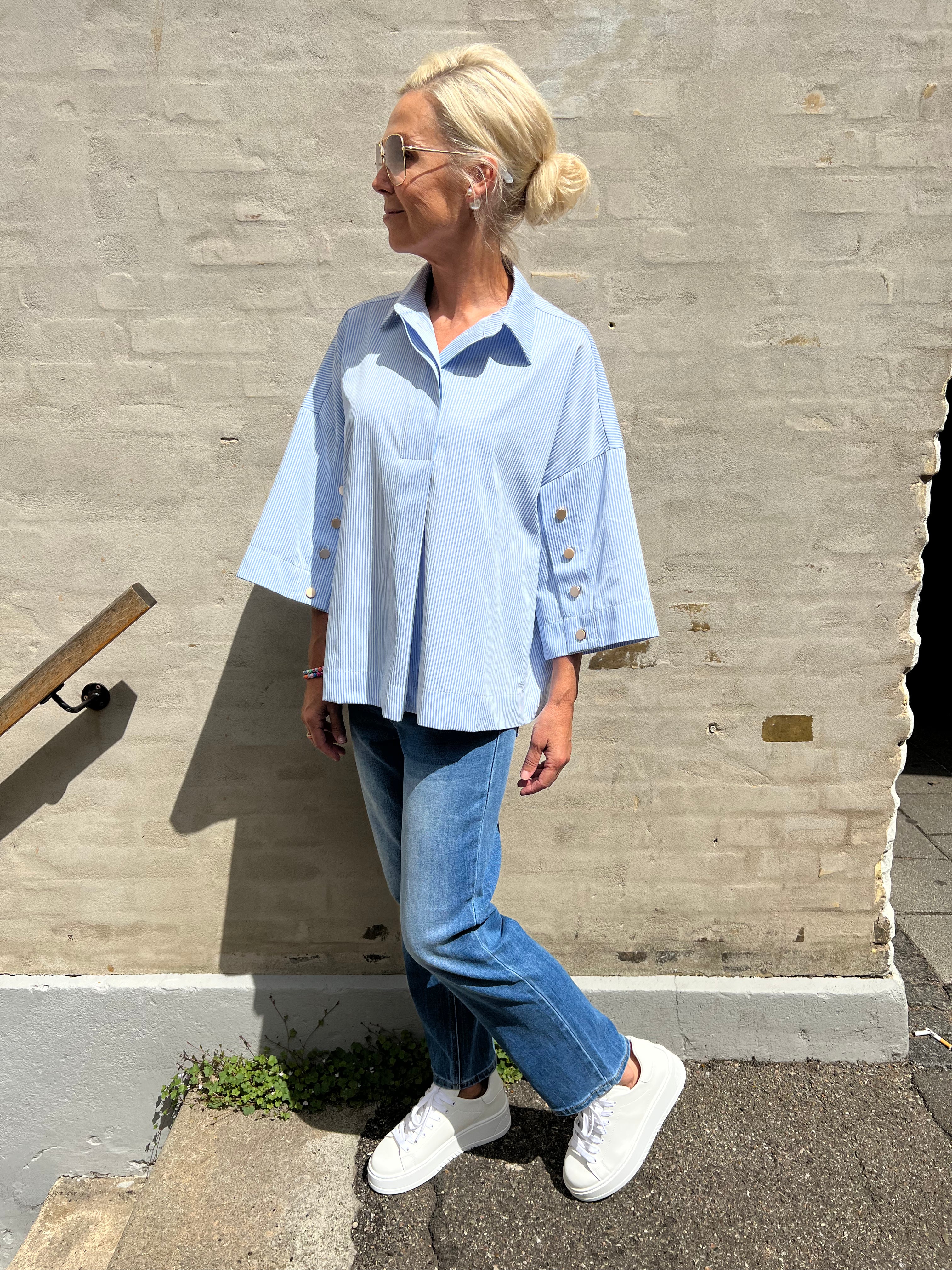 Klara shirt - New blue stripe