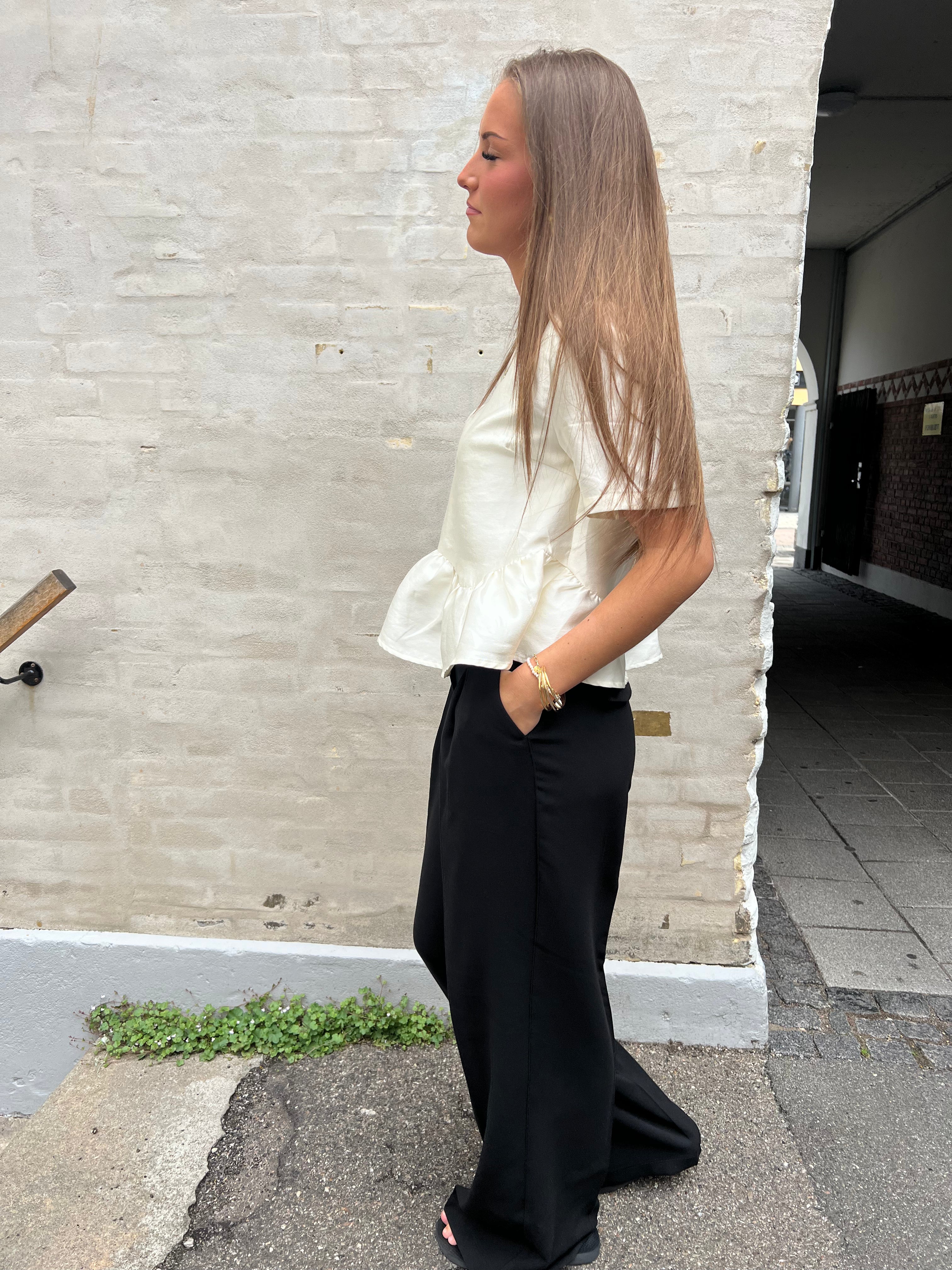 Alva Dull Satin Blouse Ivory