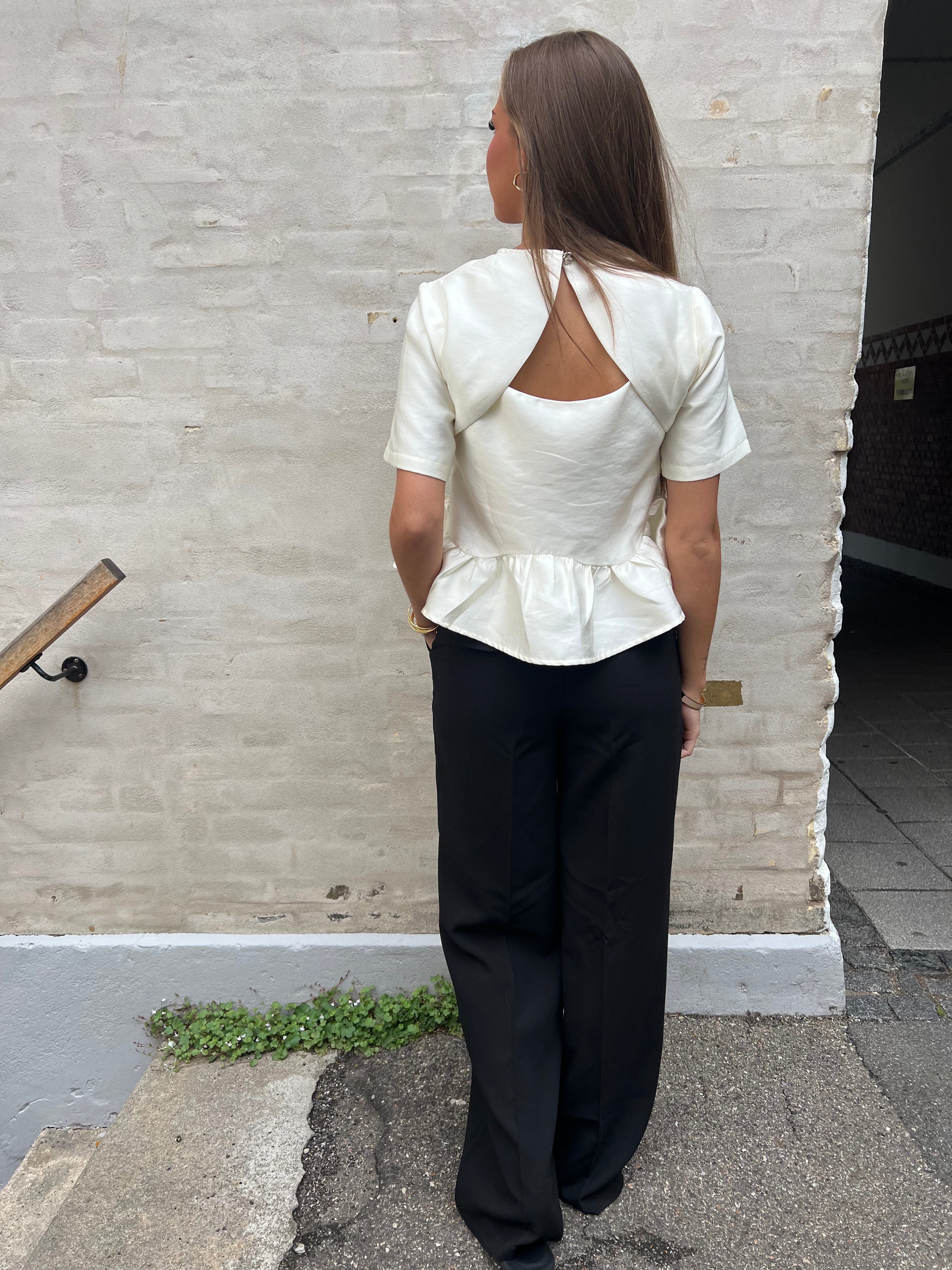 Alva Dull Satin Blouse Ivory