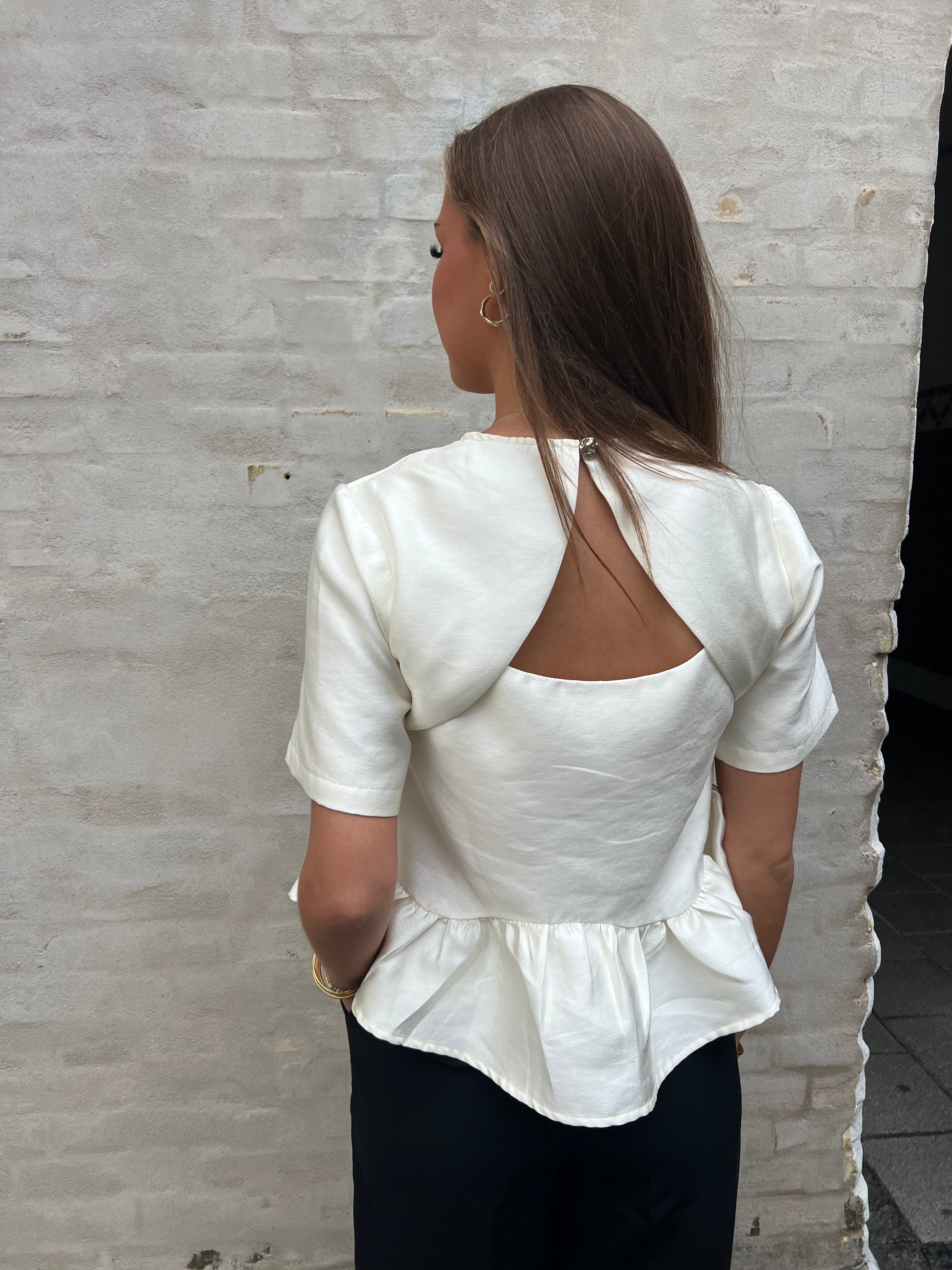 Alva Dull Satin Blouse Ivory