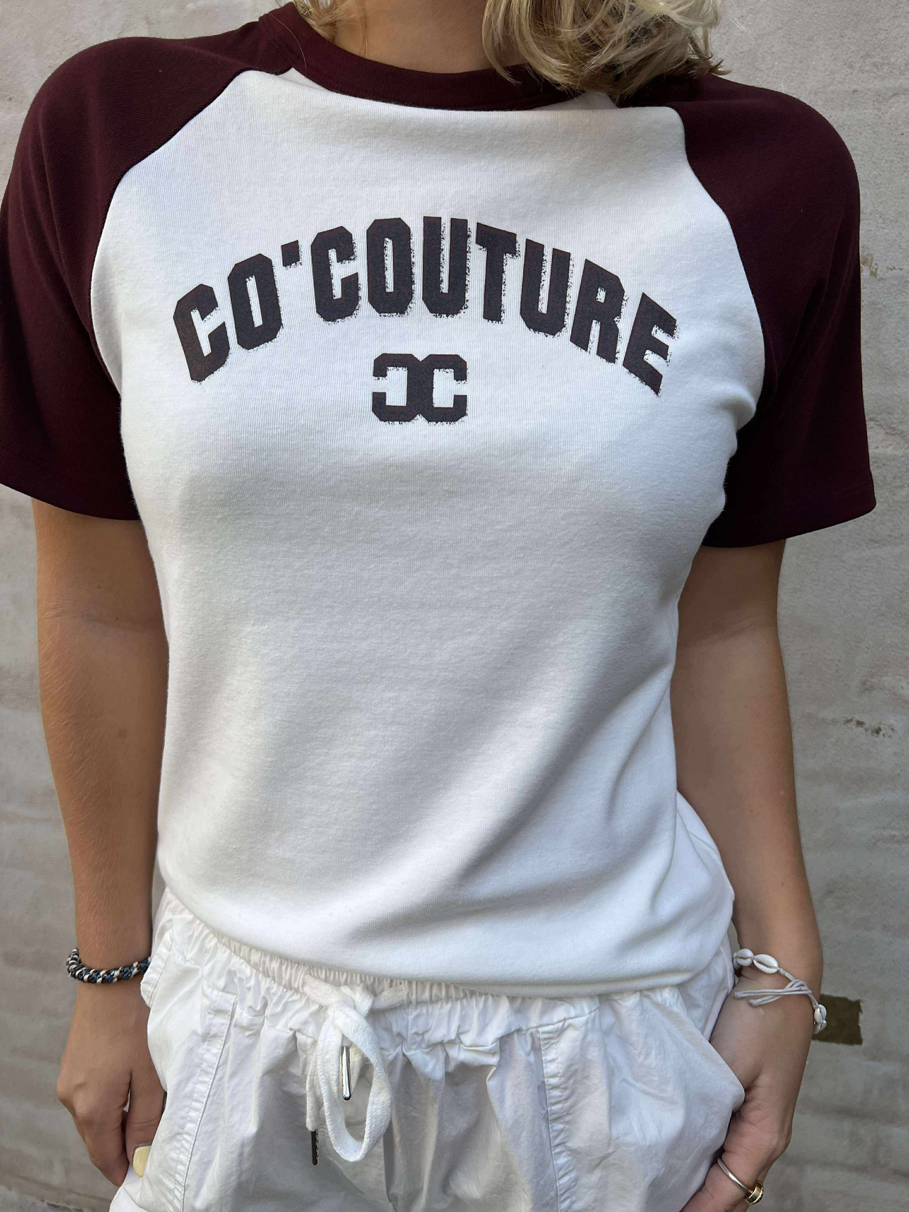 Edgecc Block Tee Offwhite/winered
