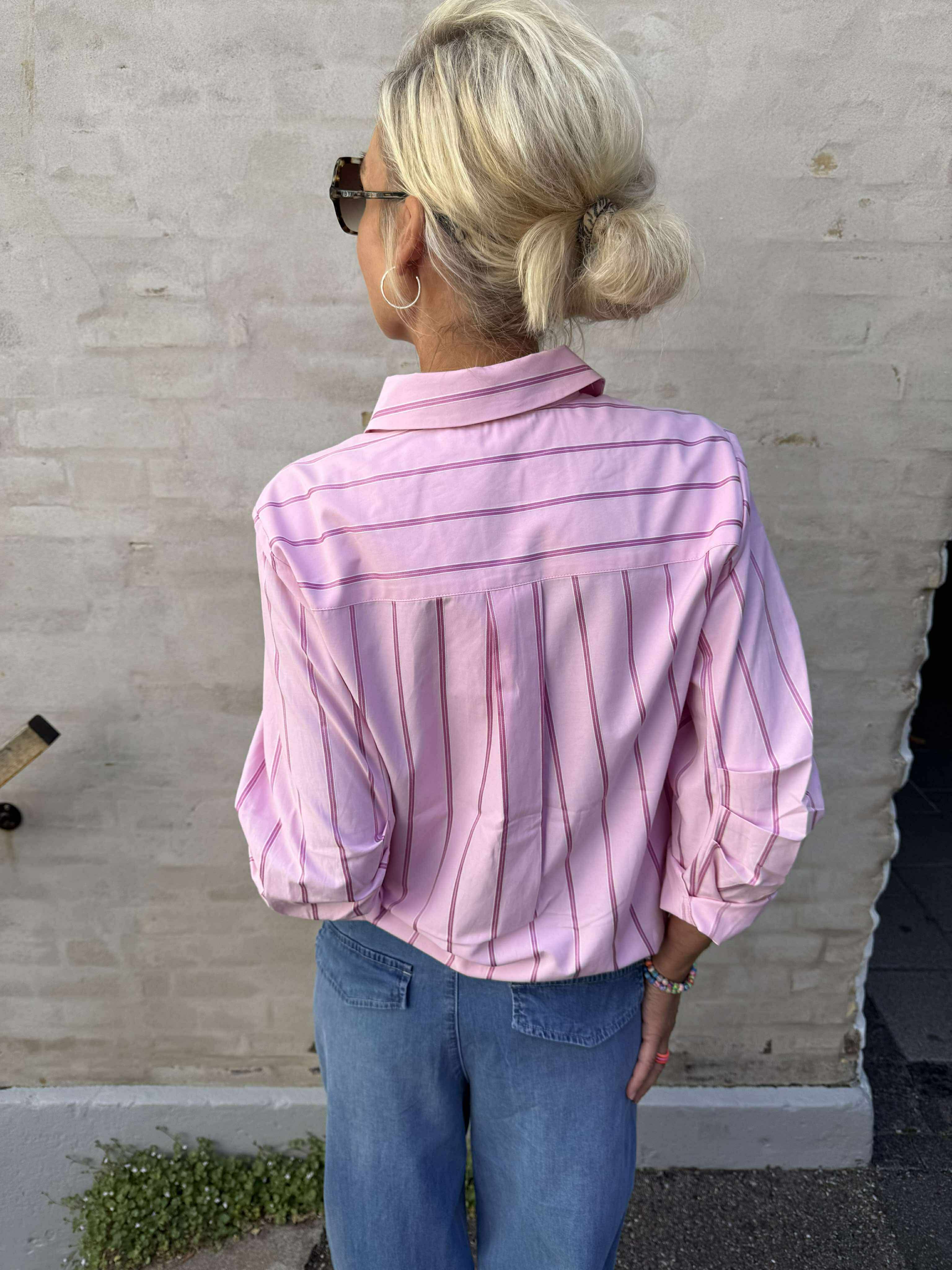 Rosalina Stripe Shirt - Pale Pink