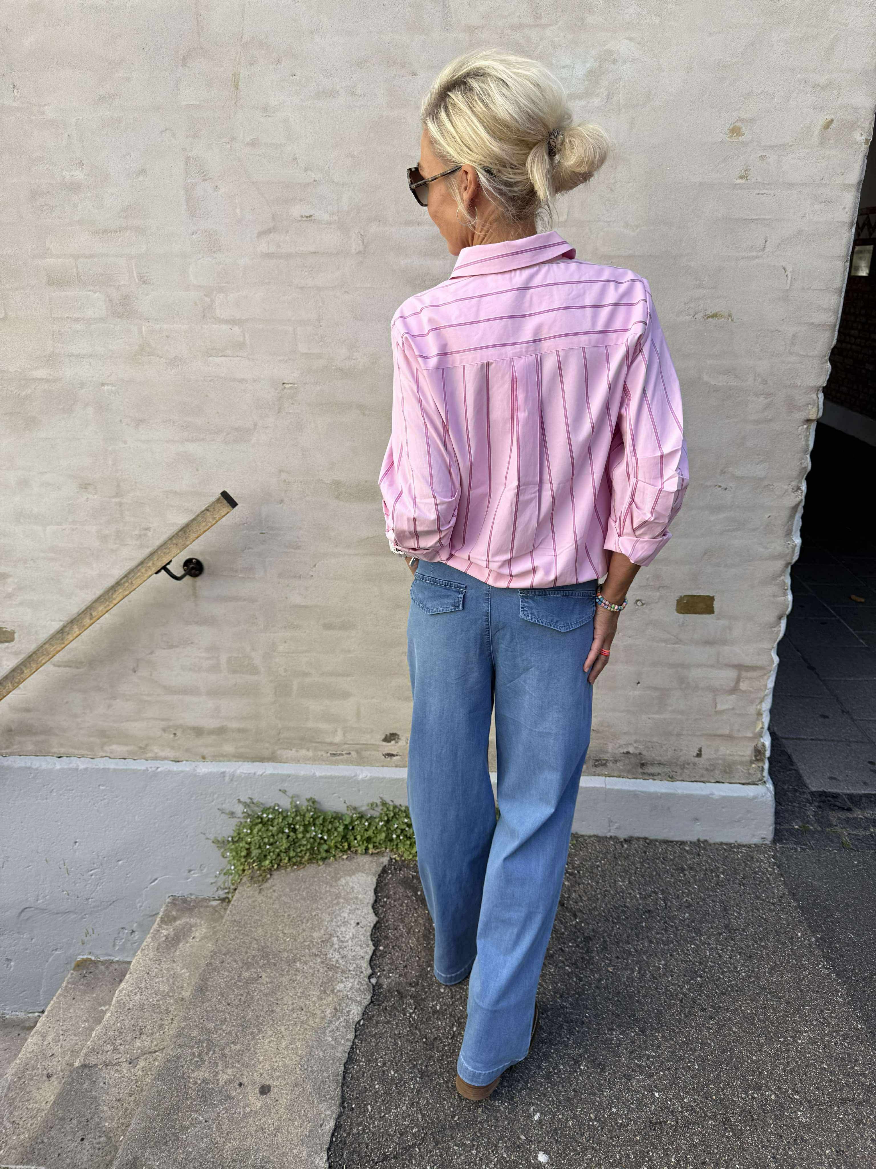 Rosalina Stripe Shirt - Pale Pink