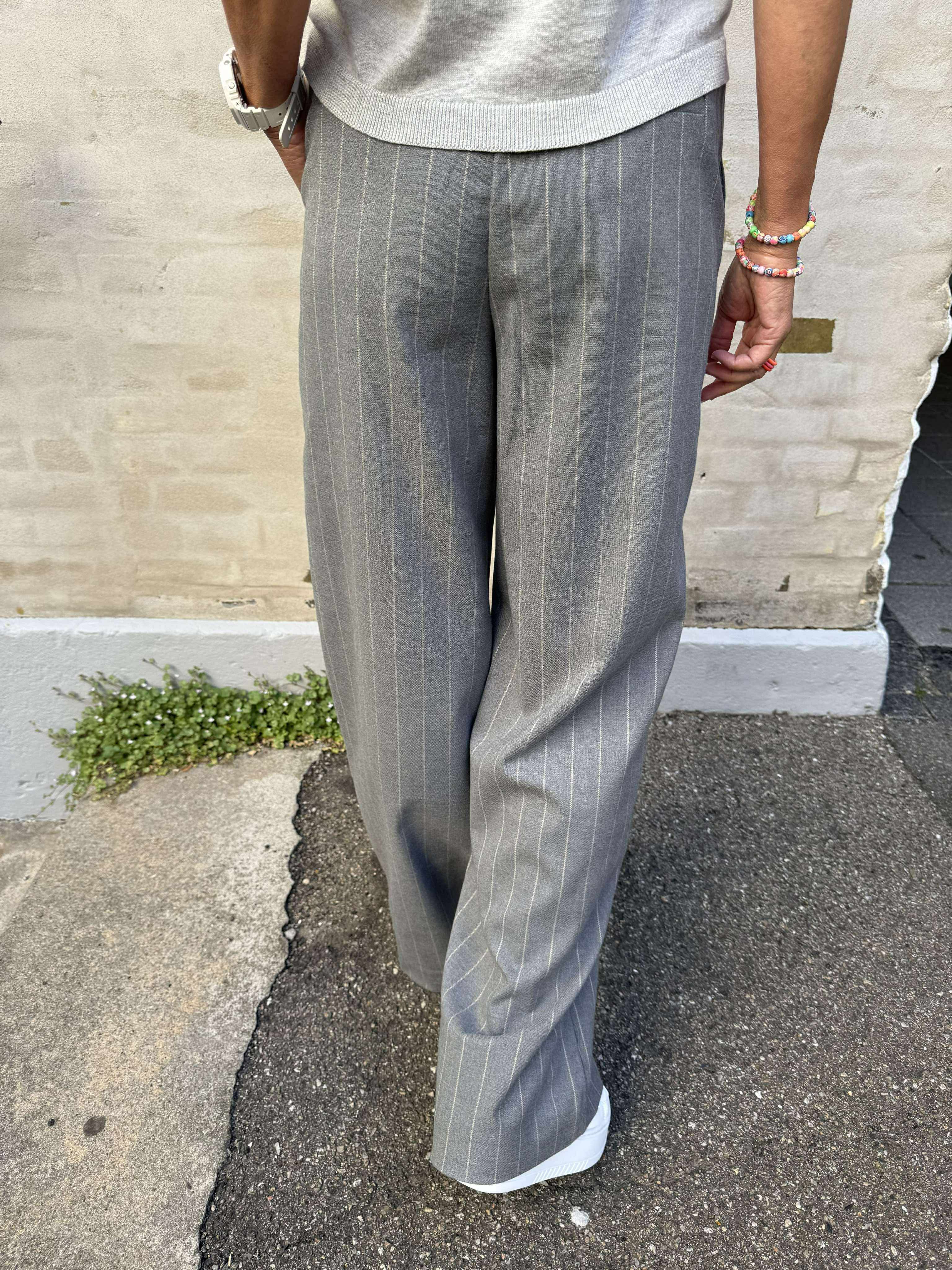 Lisa WIDE pant - Medium Grey/Humus