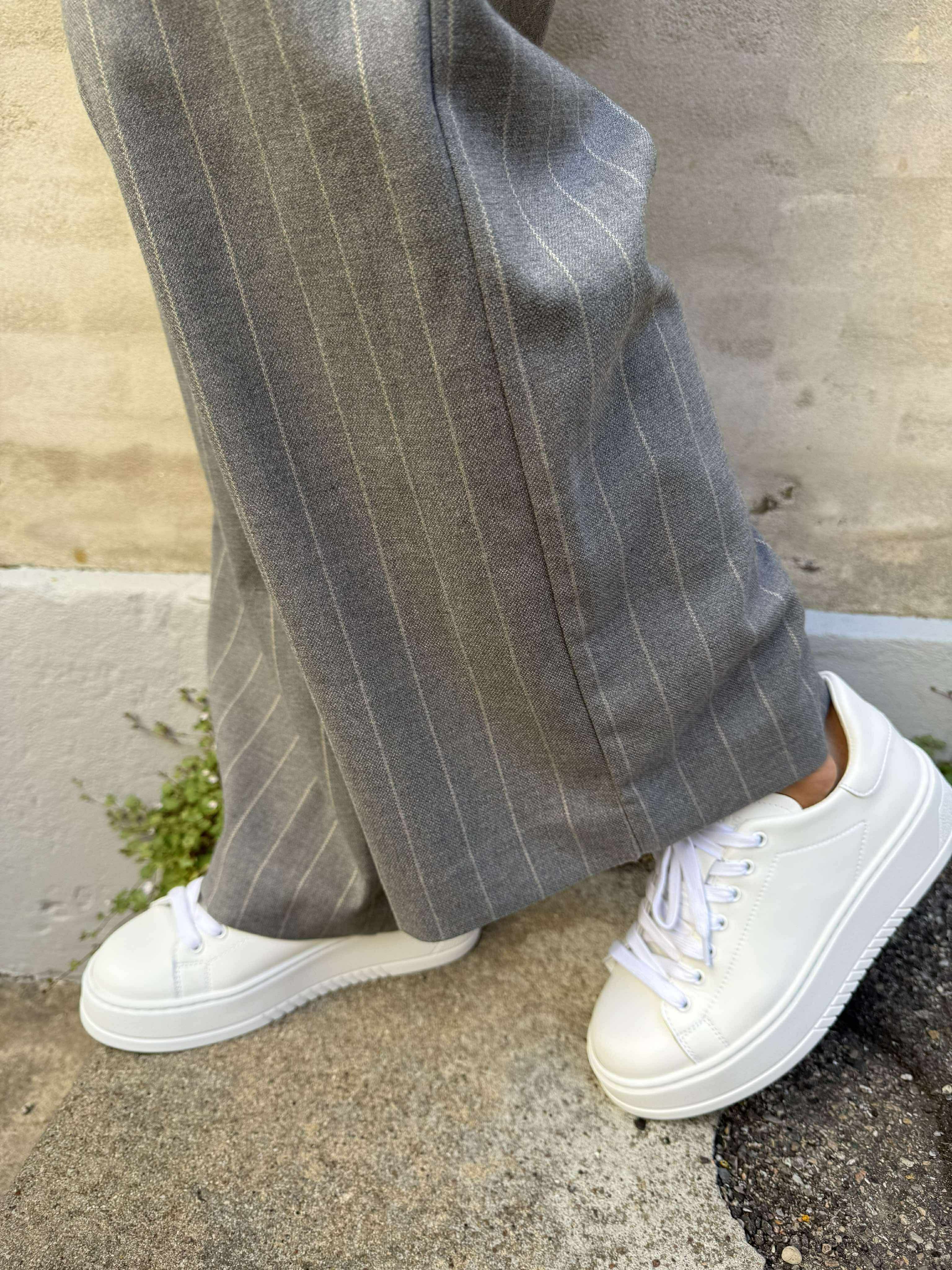 Lisa WIDE pant - Medium Grey/Humus