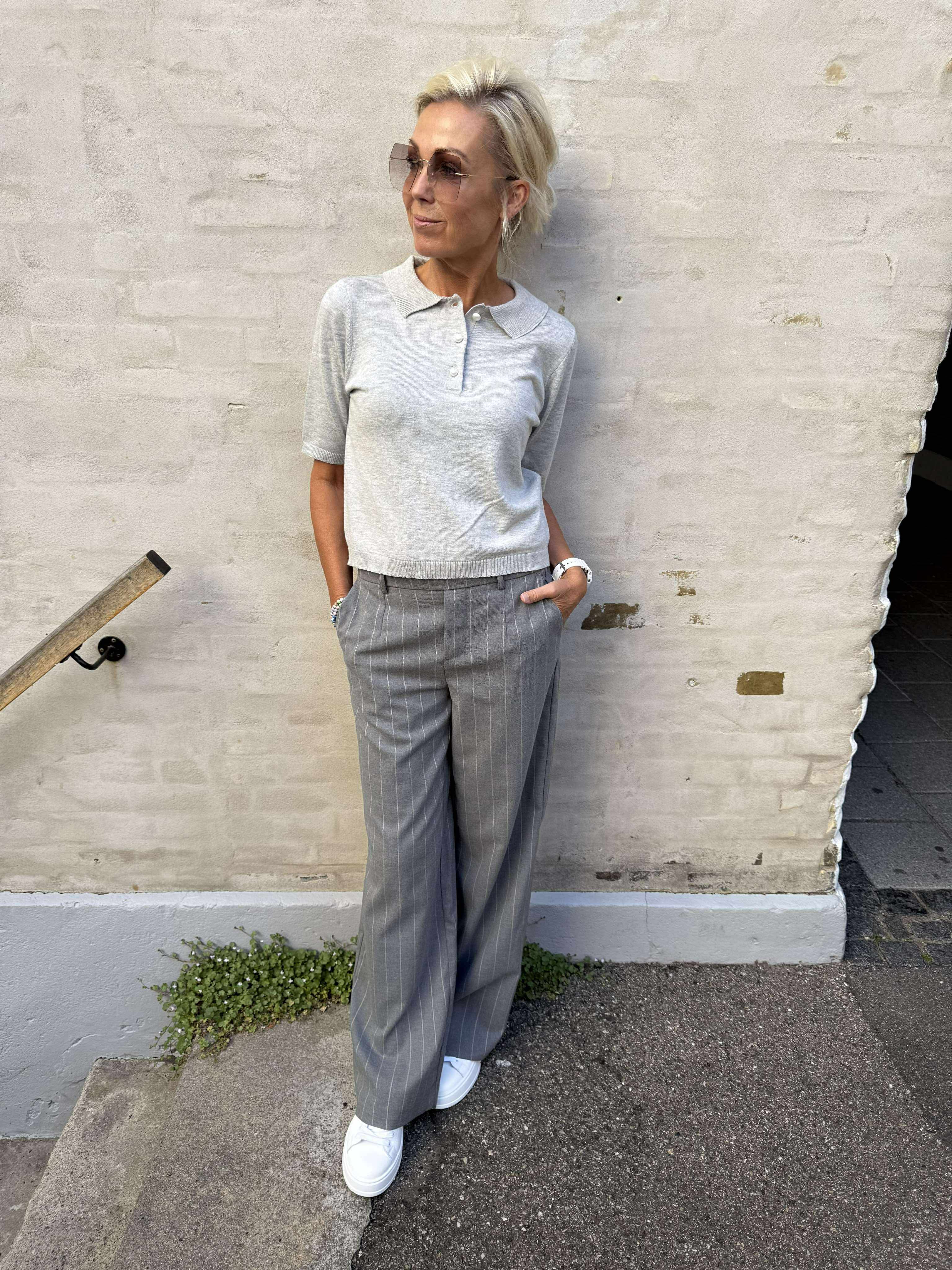 Lisa WIDE pant - Medium Grey/Humus