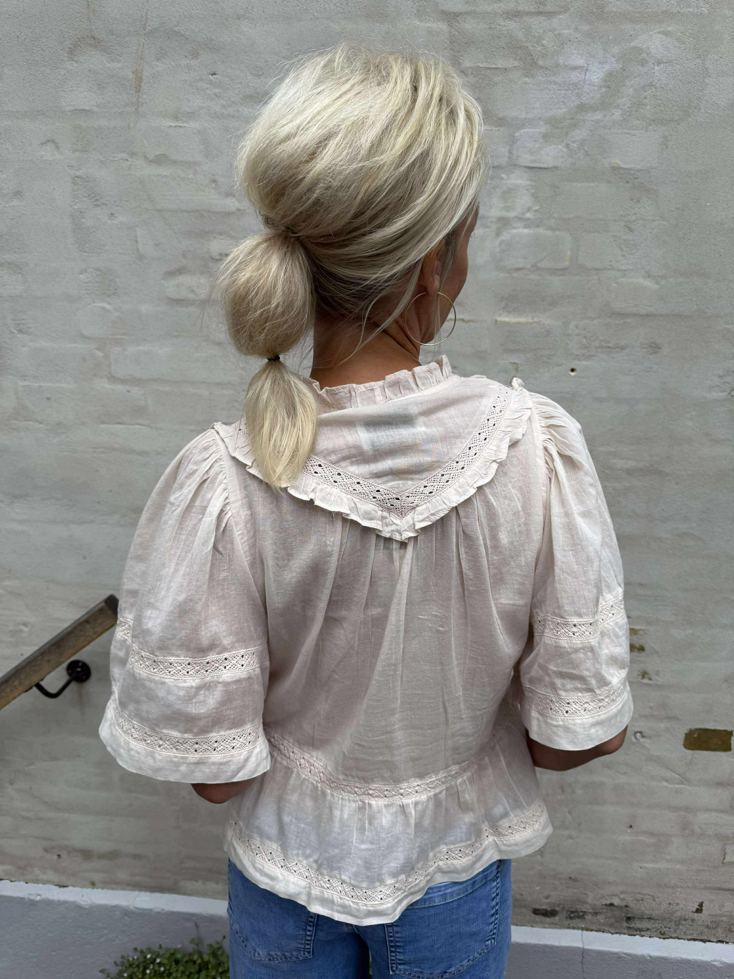 Evienne S Voile Top - Ivory