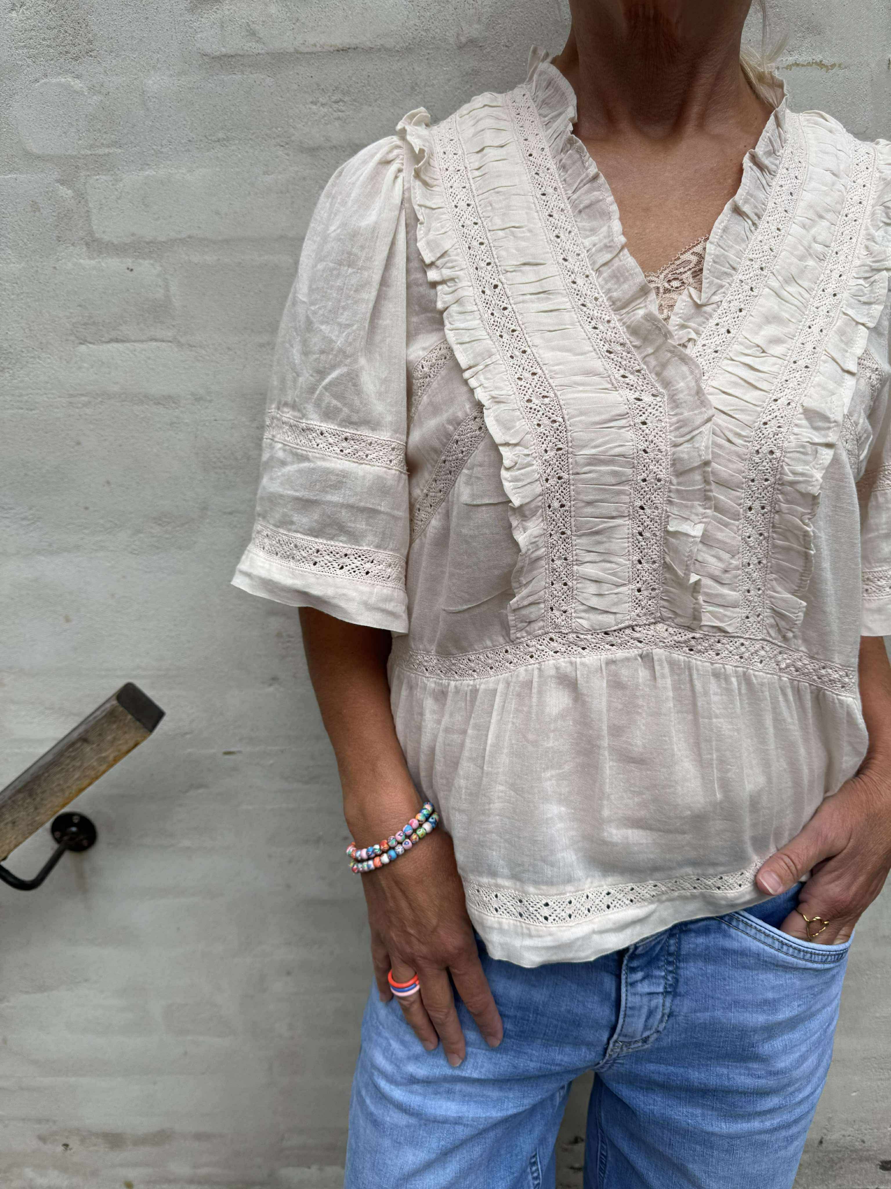 Evienne S Voile Top - Ivory