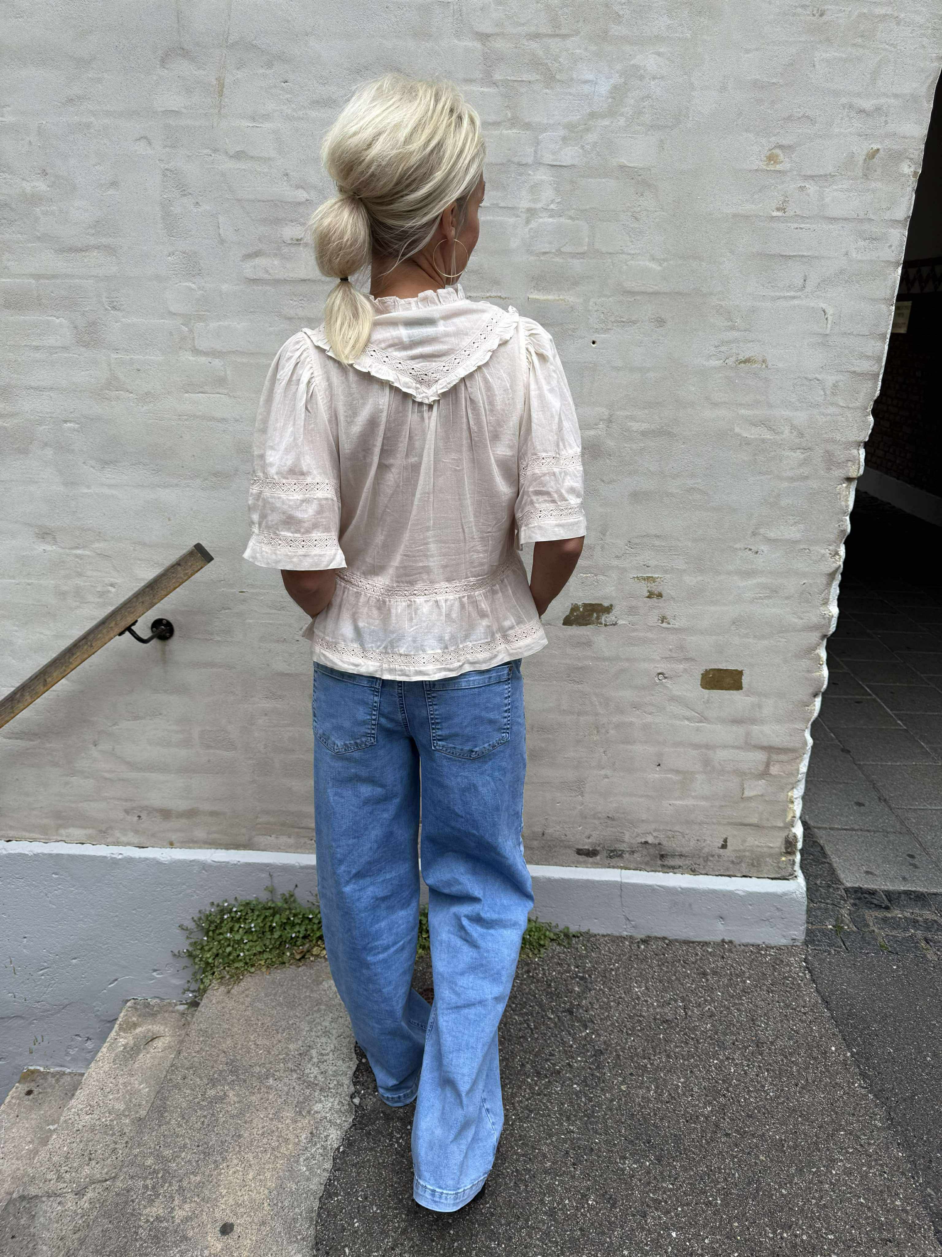 Evienne S Voile Top - Ivory
