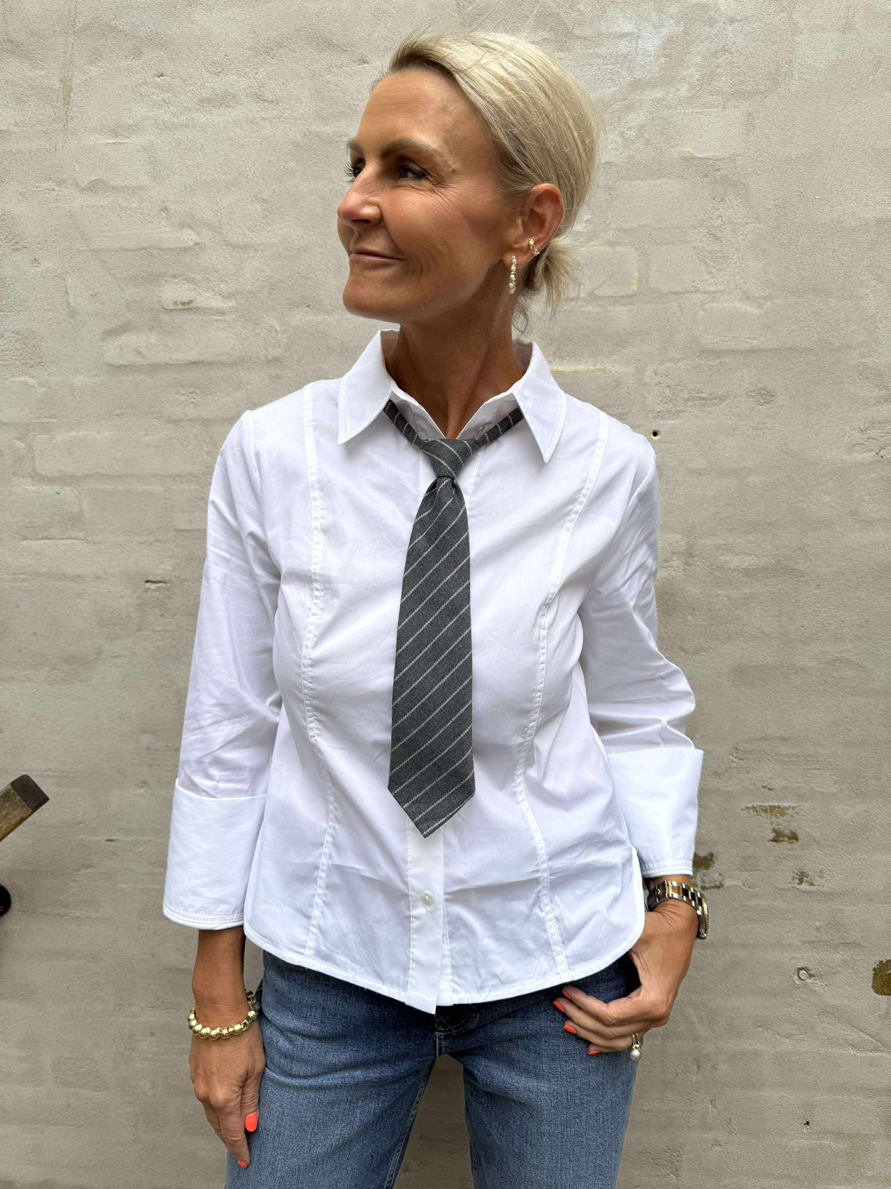 Sannacc Bell Sleeve Shirt White