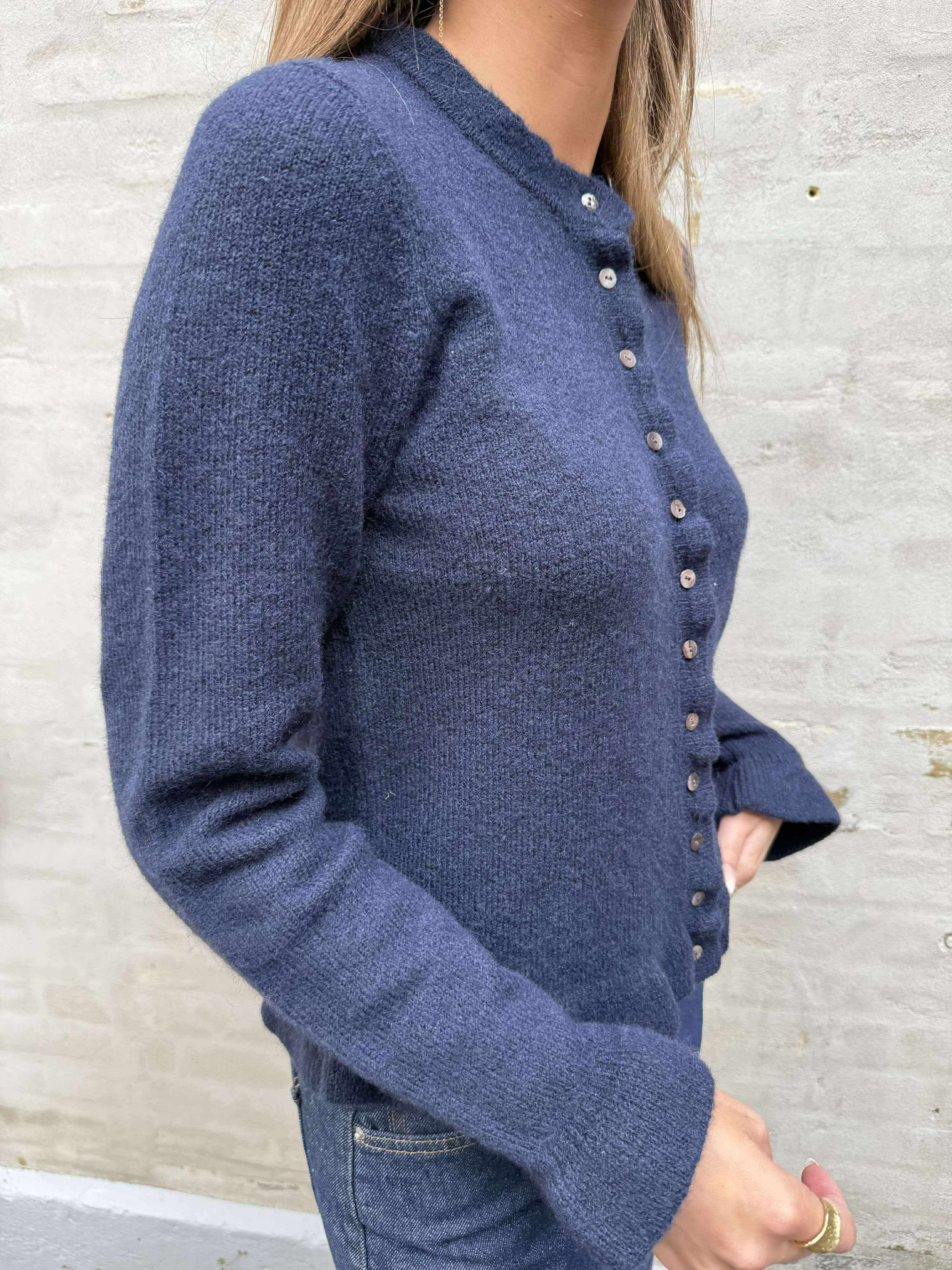 Elowen Knit Blouse - Navy
