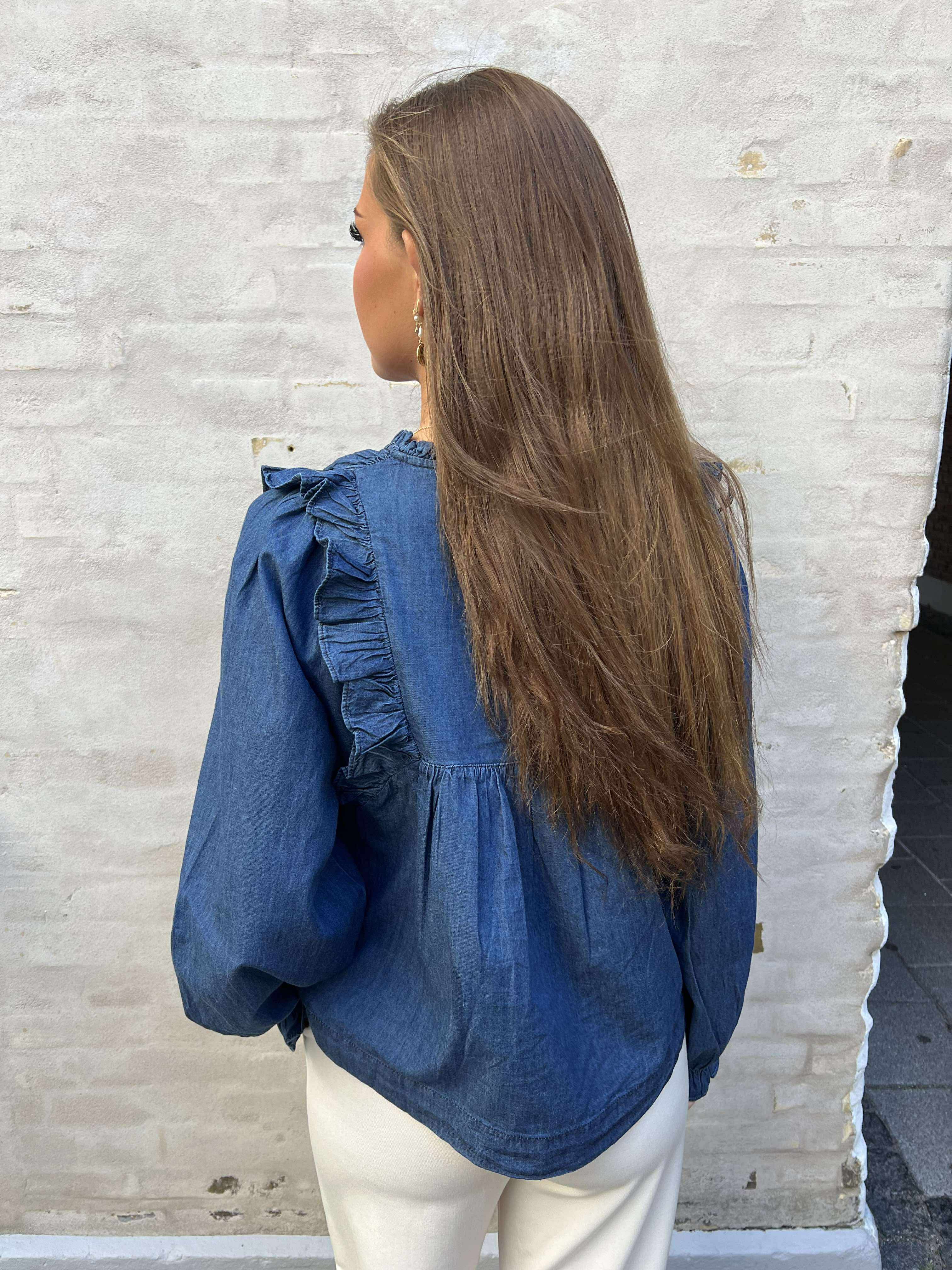 Janis Denim Blouse - Blue