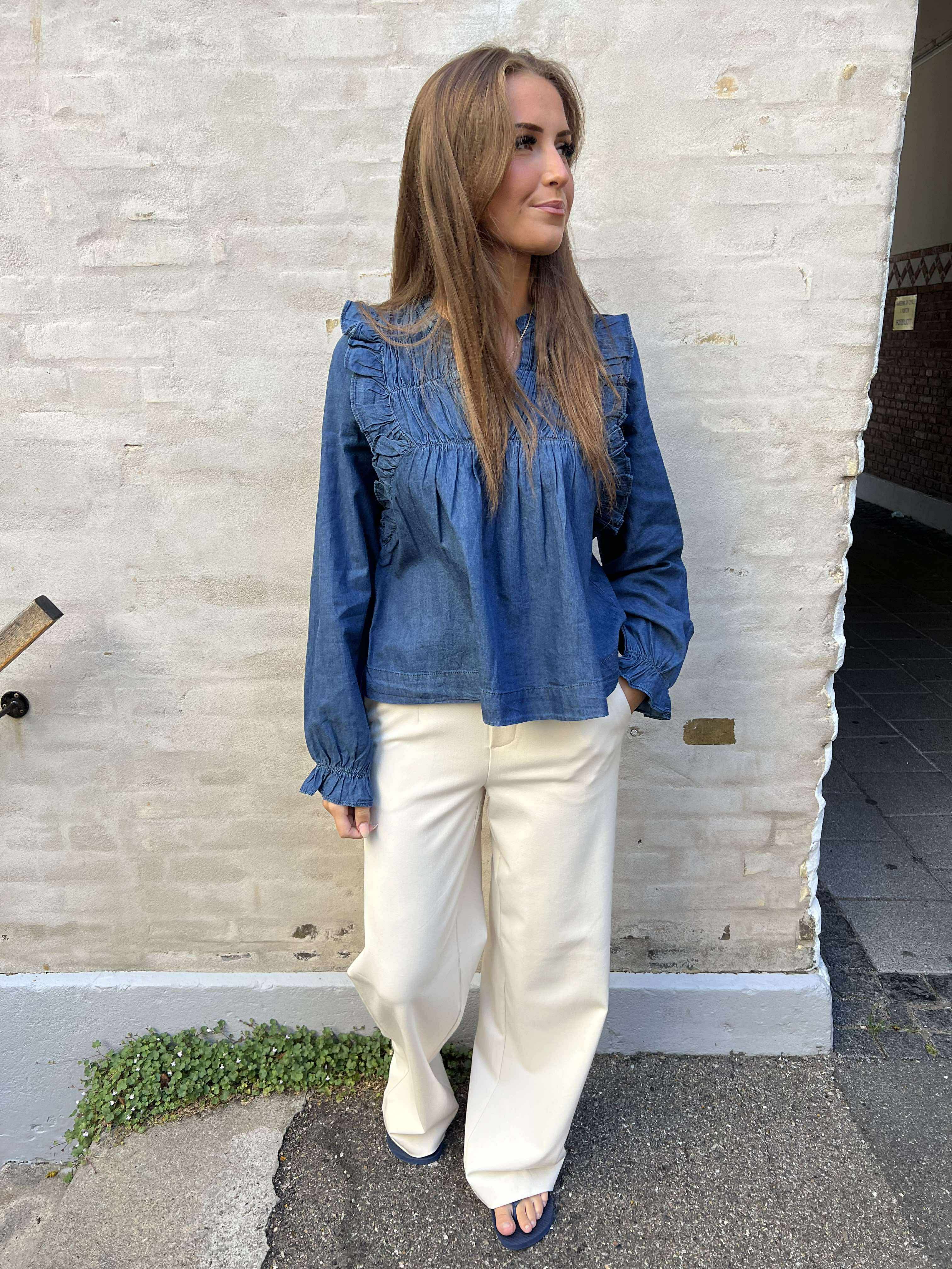 Janis Denim Blouse - Blue