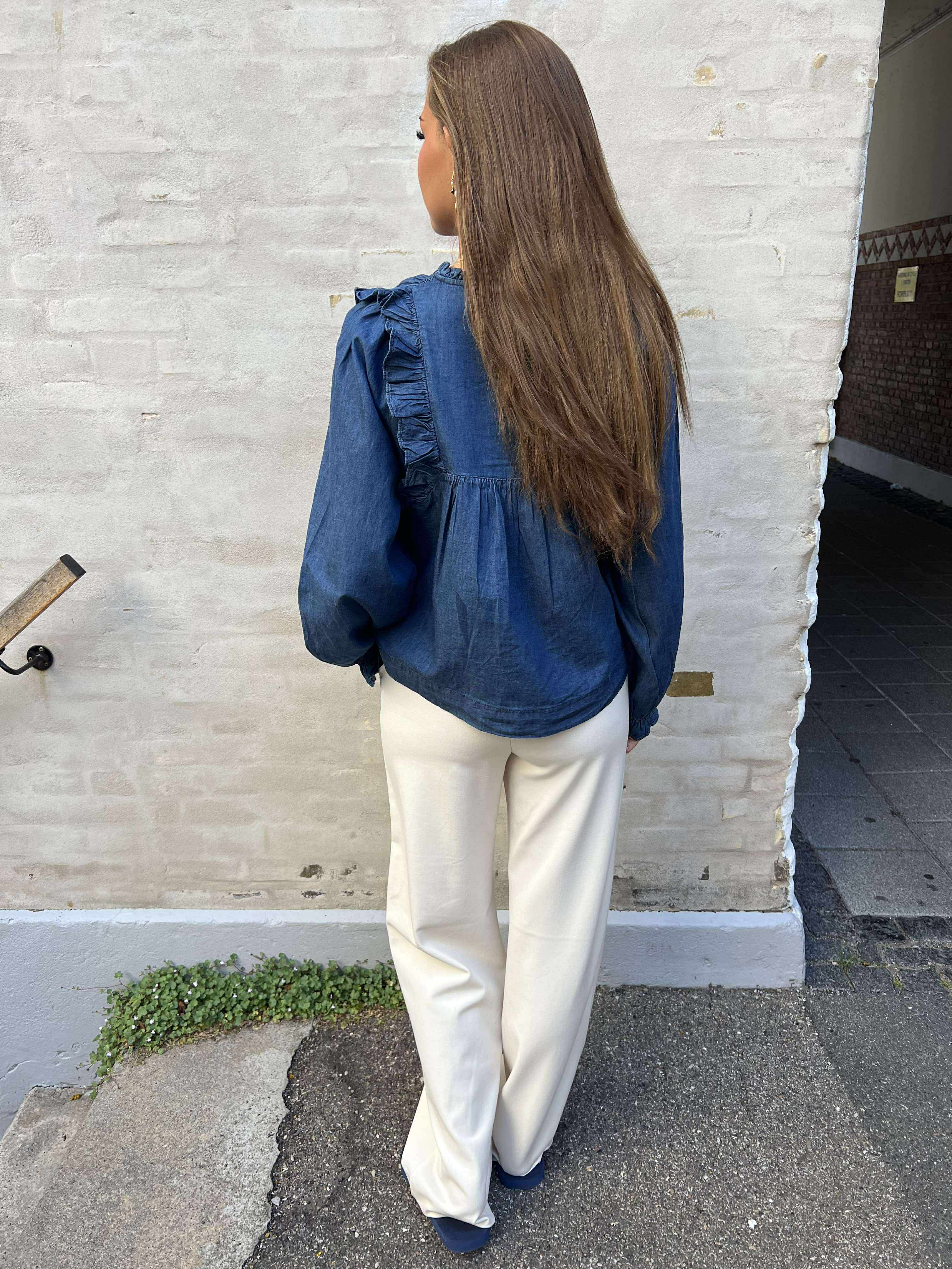 Janis Denim Blouse - Blue