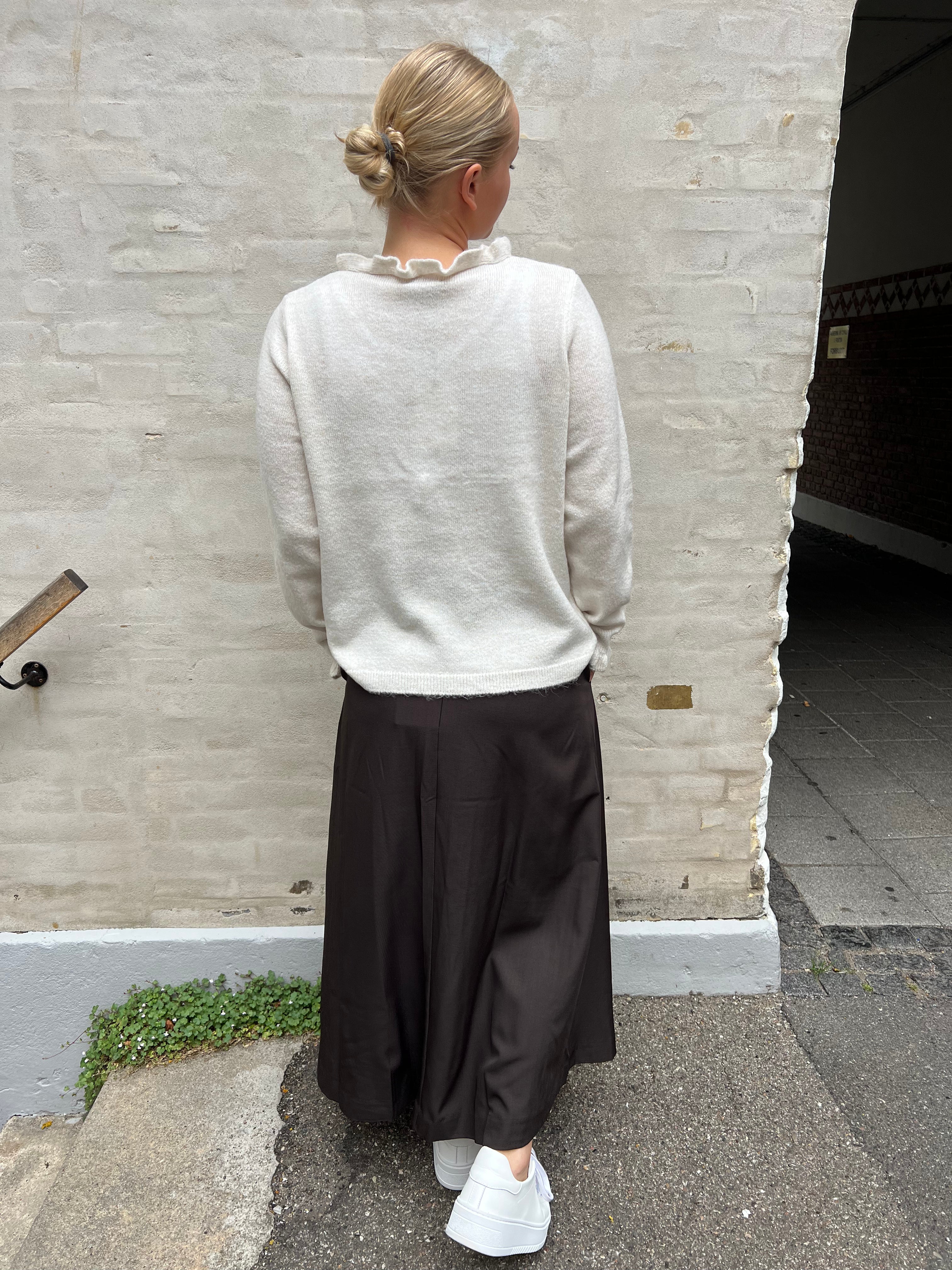 LunaCC Pocket Pleat Skirt - Dark Brown