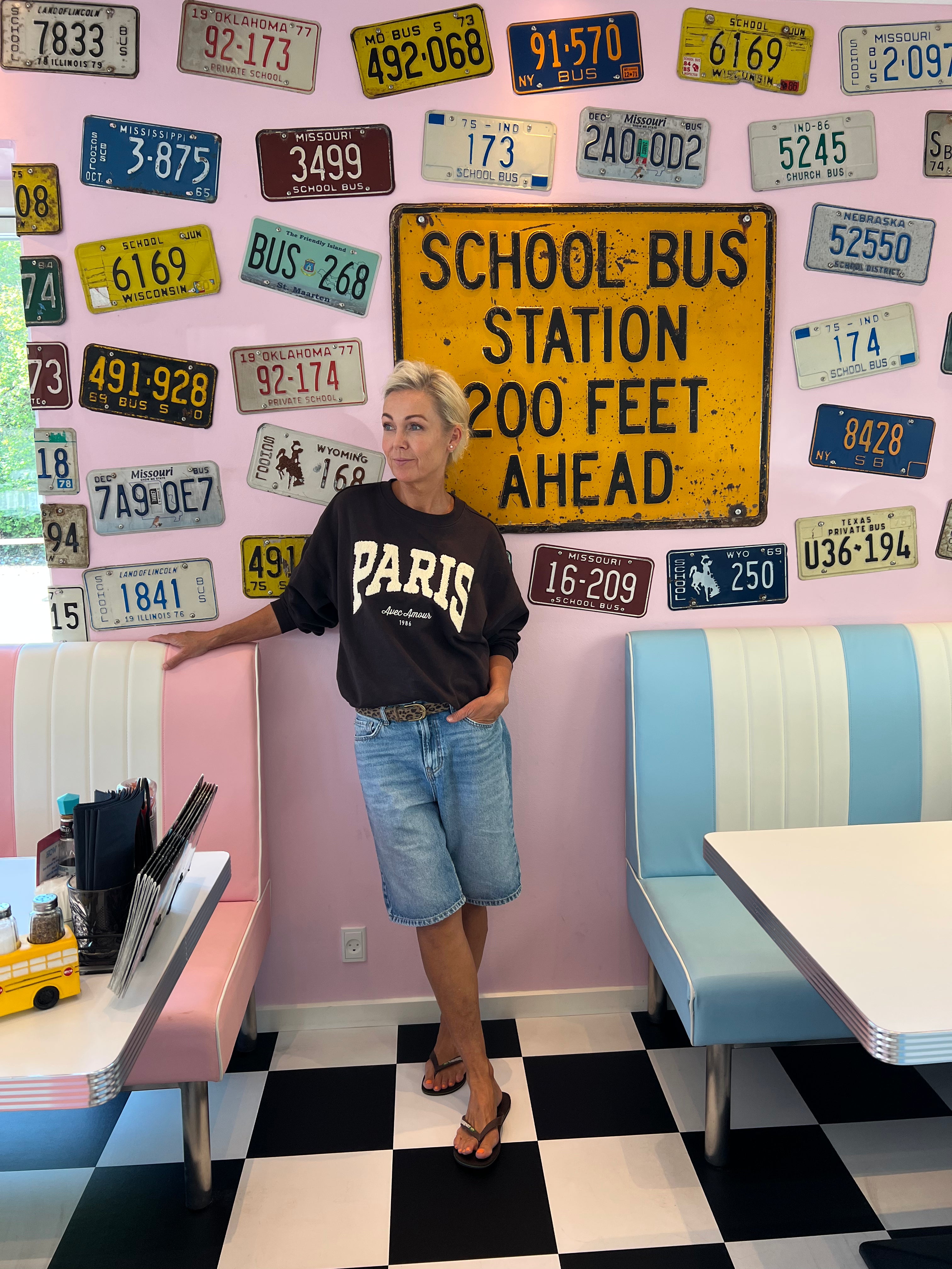 MESA O-NECK EMB SWEAT - Ganache PARIS