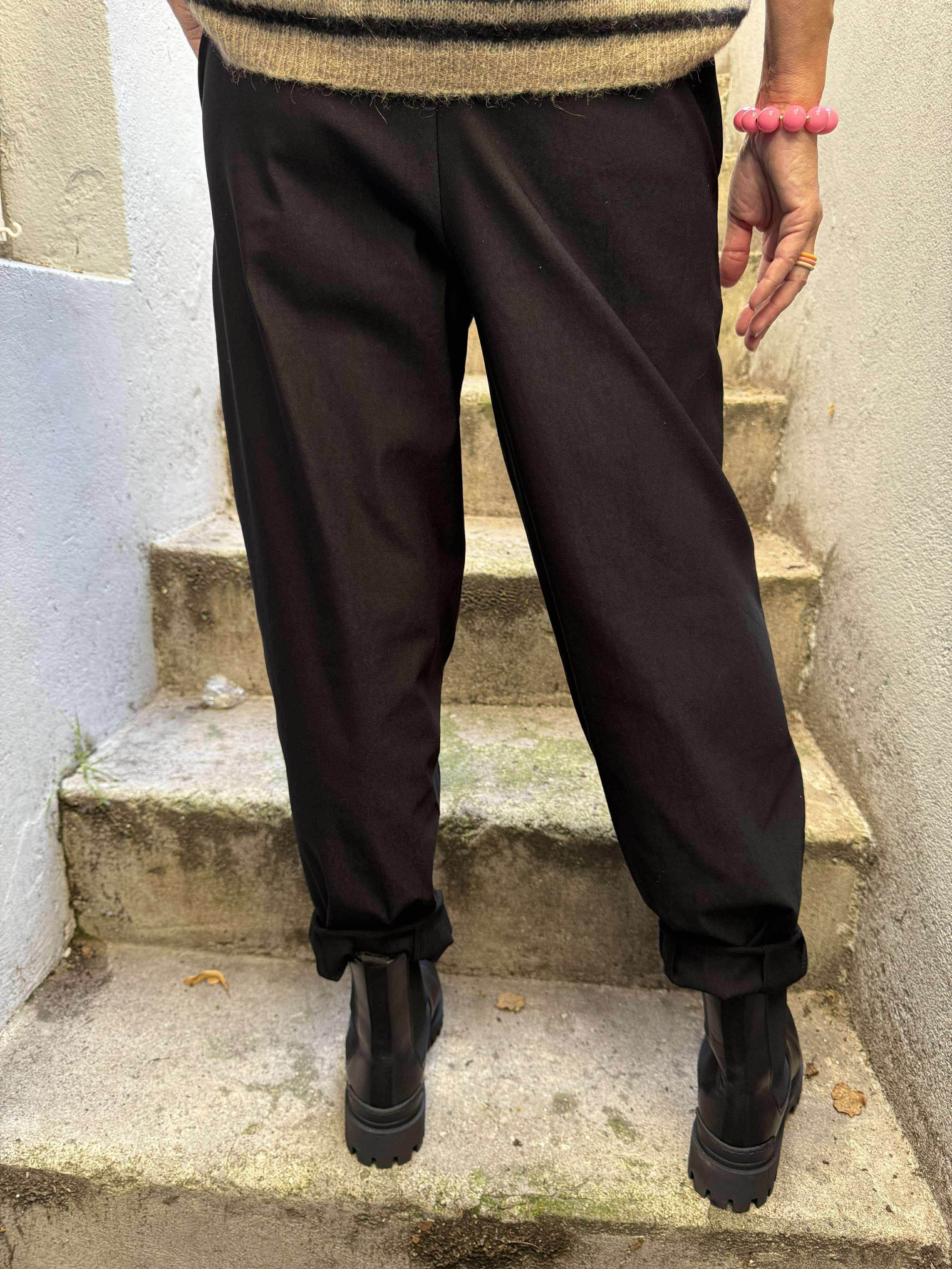 BEVERLY barrel pant - Black
