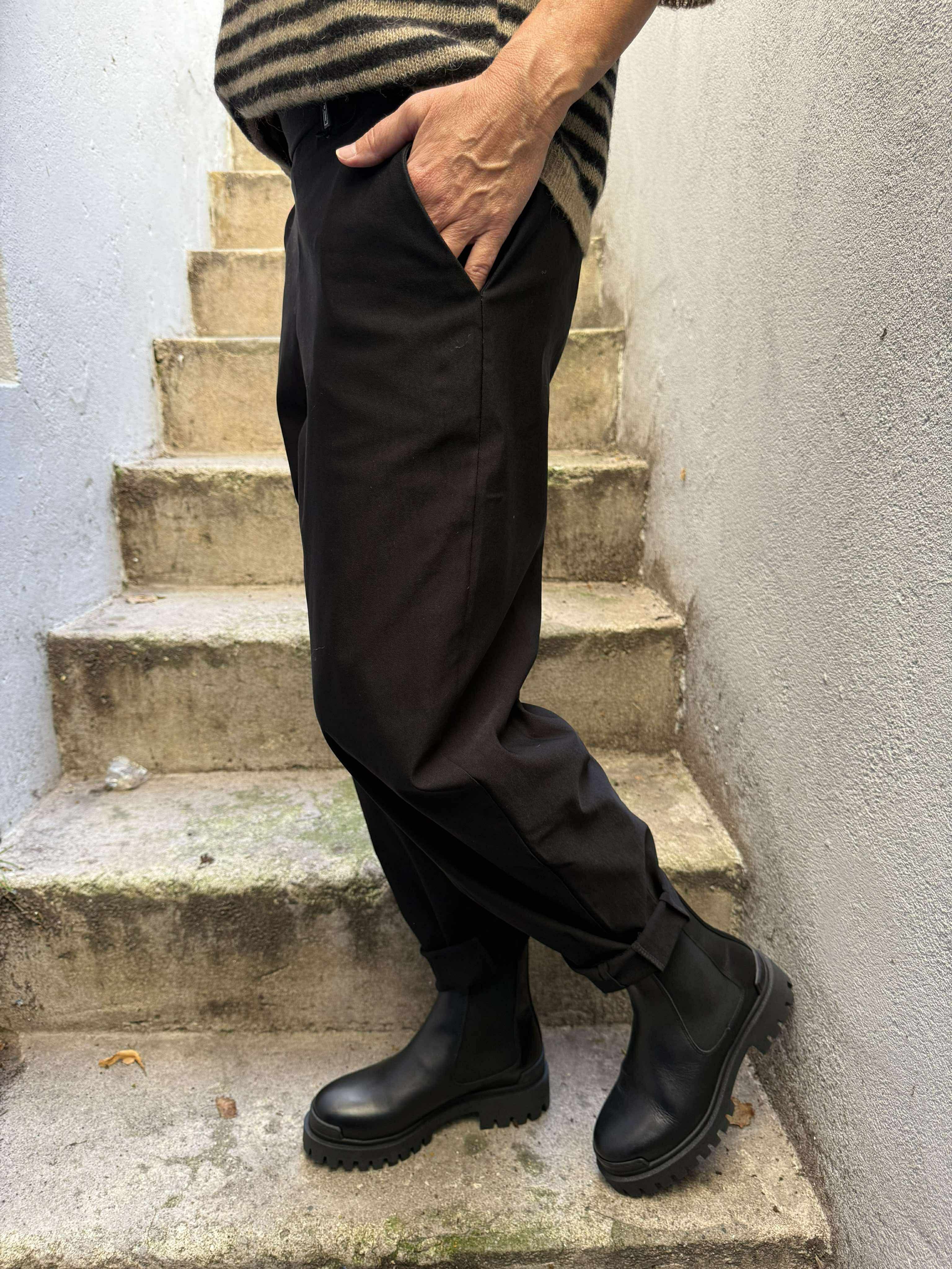 BEVERLY barrel pant - Black