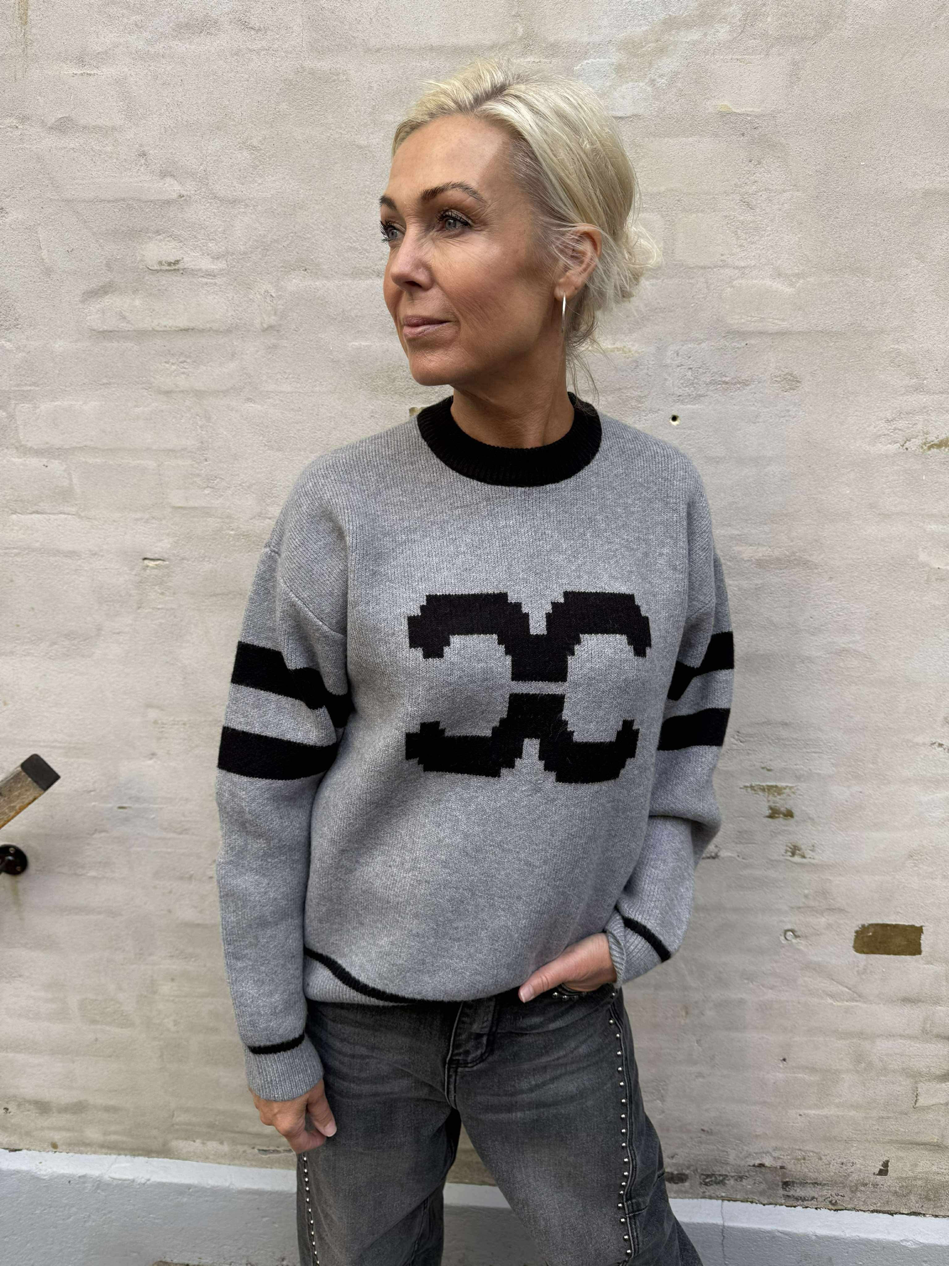 RowCC Coco Logo Knit - Light Grey
