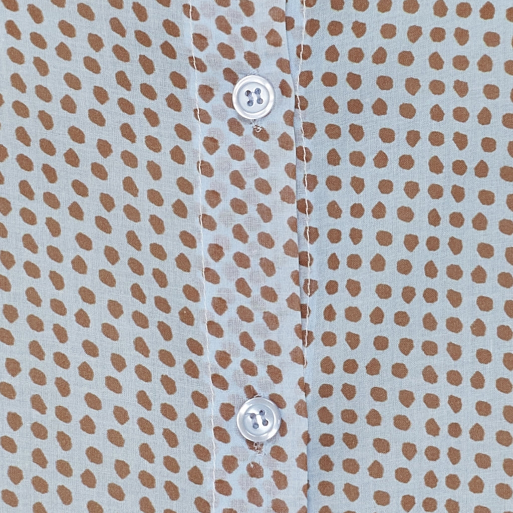 Lotus Shirt - Blue Dots
