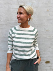 DOFFY O-NECK BLOUSE - Birch/W. Laurel