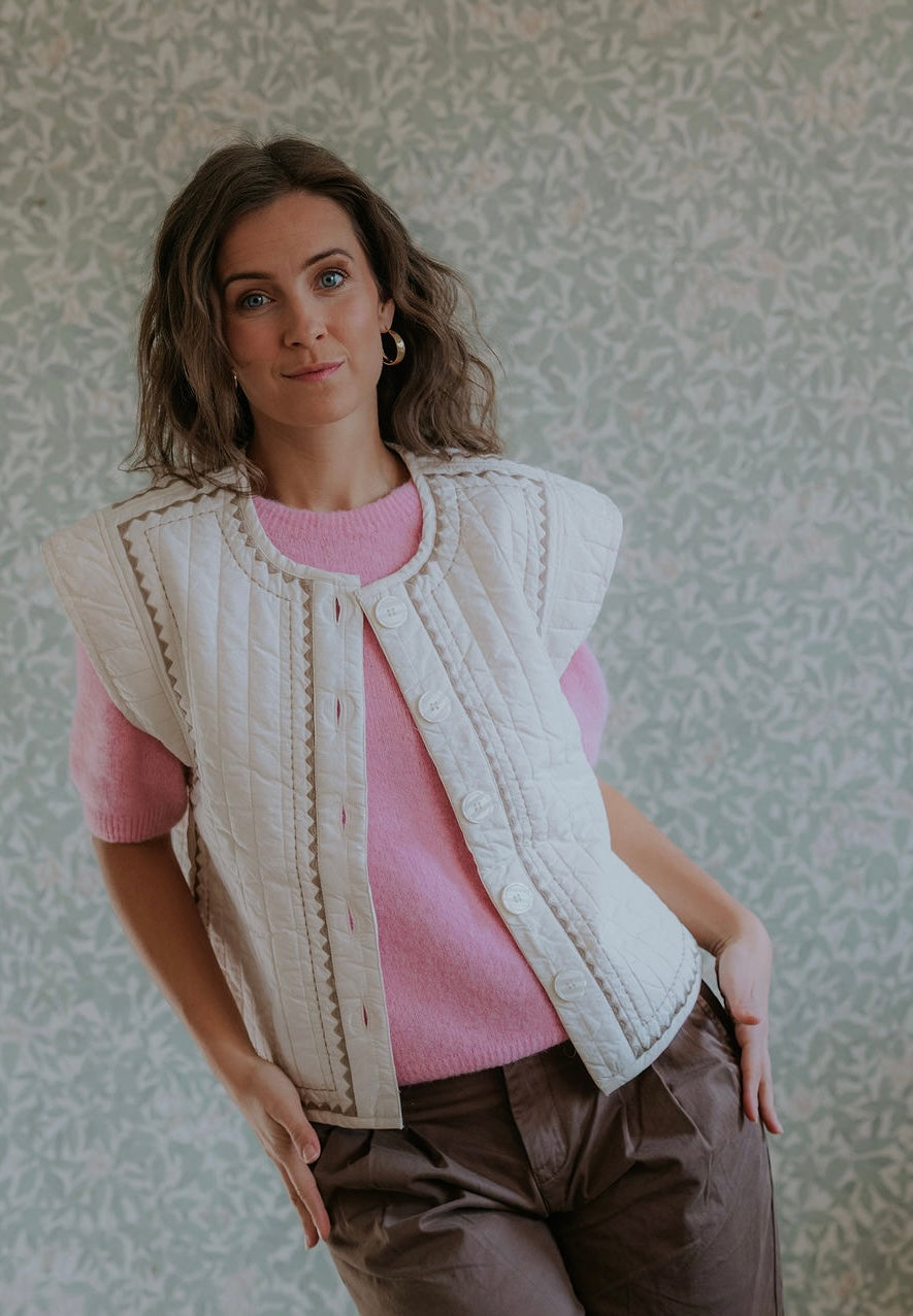 Berglind Waistcoat - Whitecap