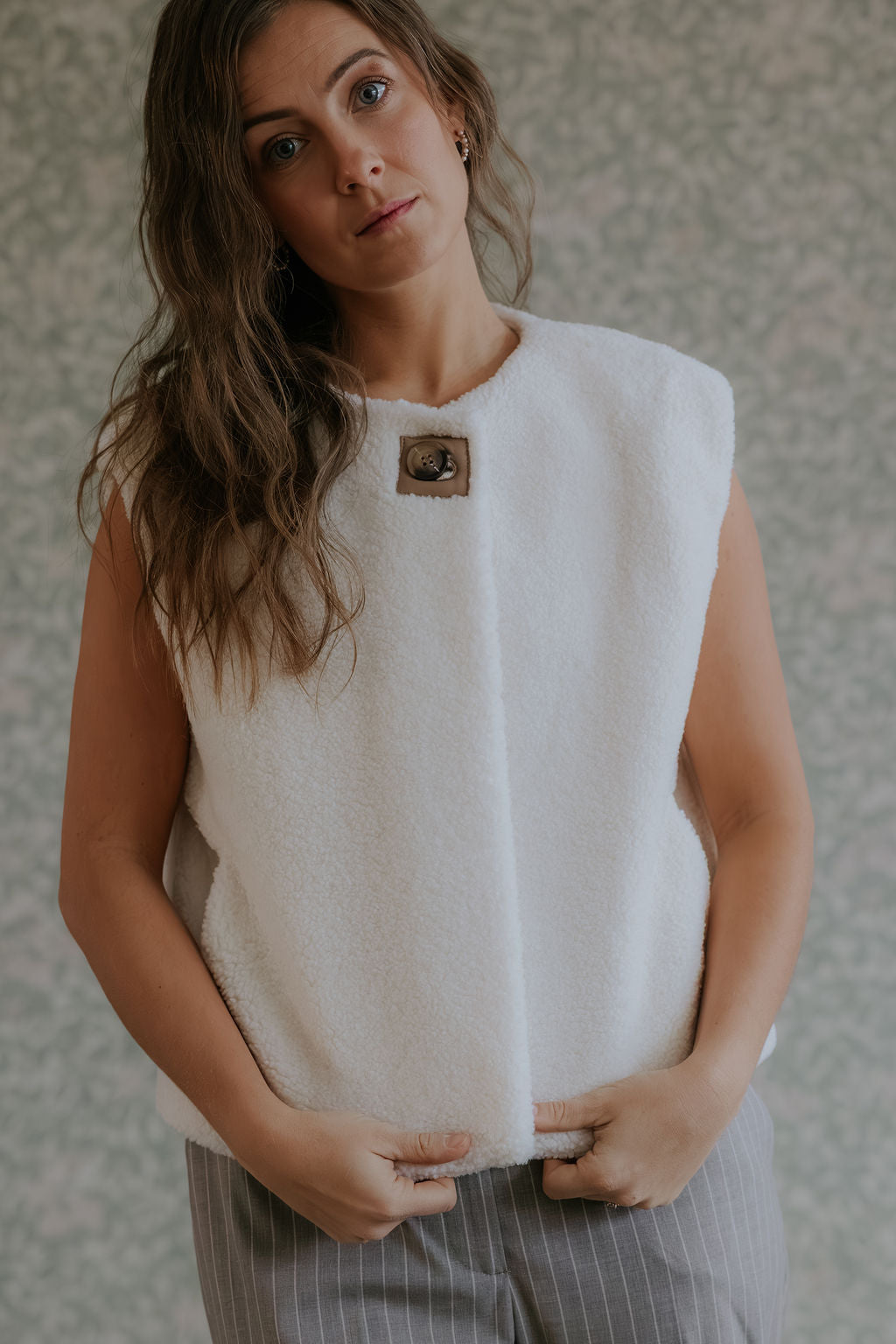 Anjanna Teddy Vest - Ivory