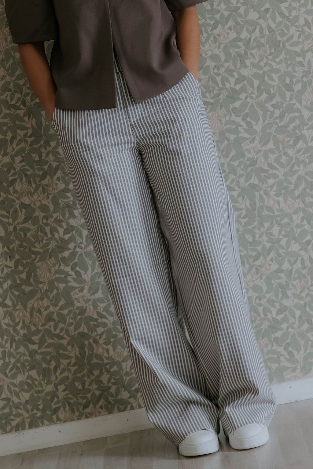 Lisa WIDE pant - Cloud Dancer Morel