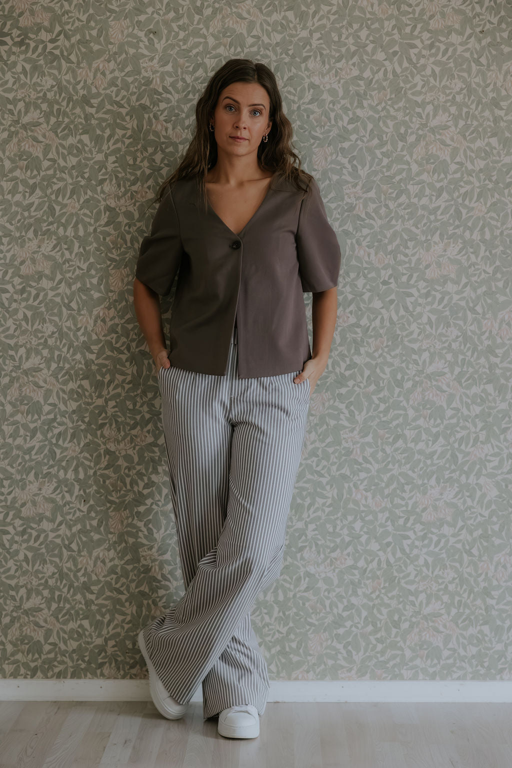 Lisa WIDE pant - Cloud Dancer Morel