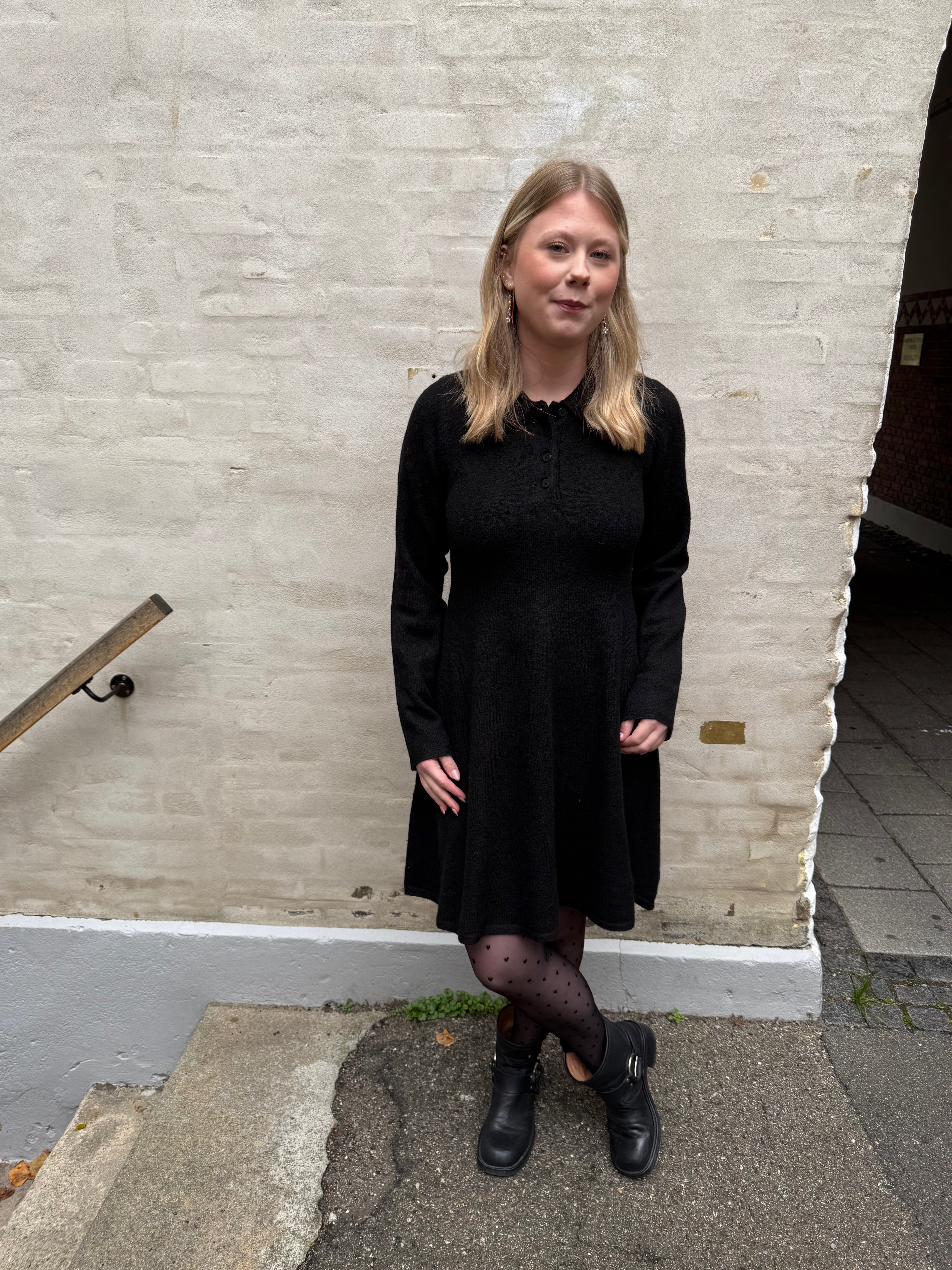 Rosemary Life L/S Collar Dress - Black