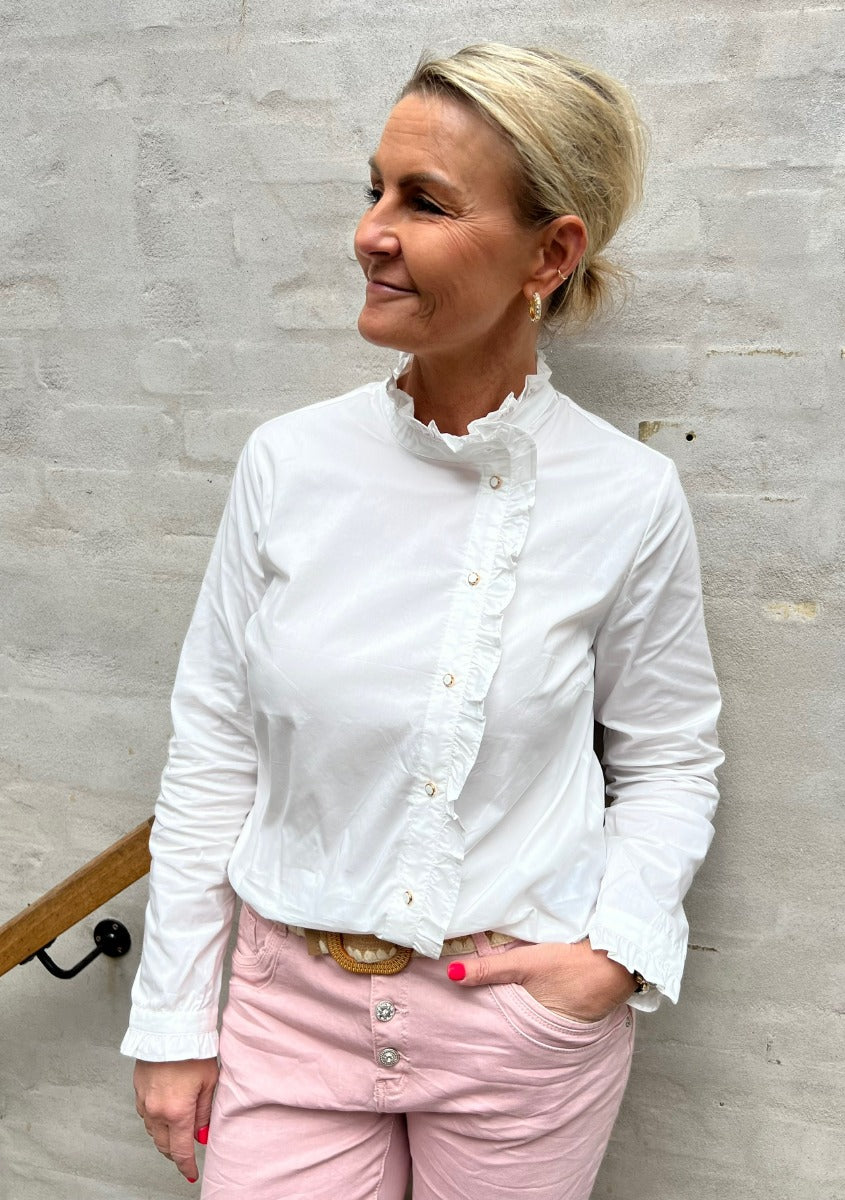Antoinett frill shirt spring gardenia
