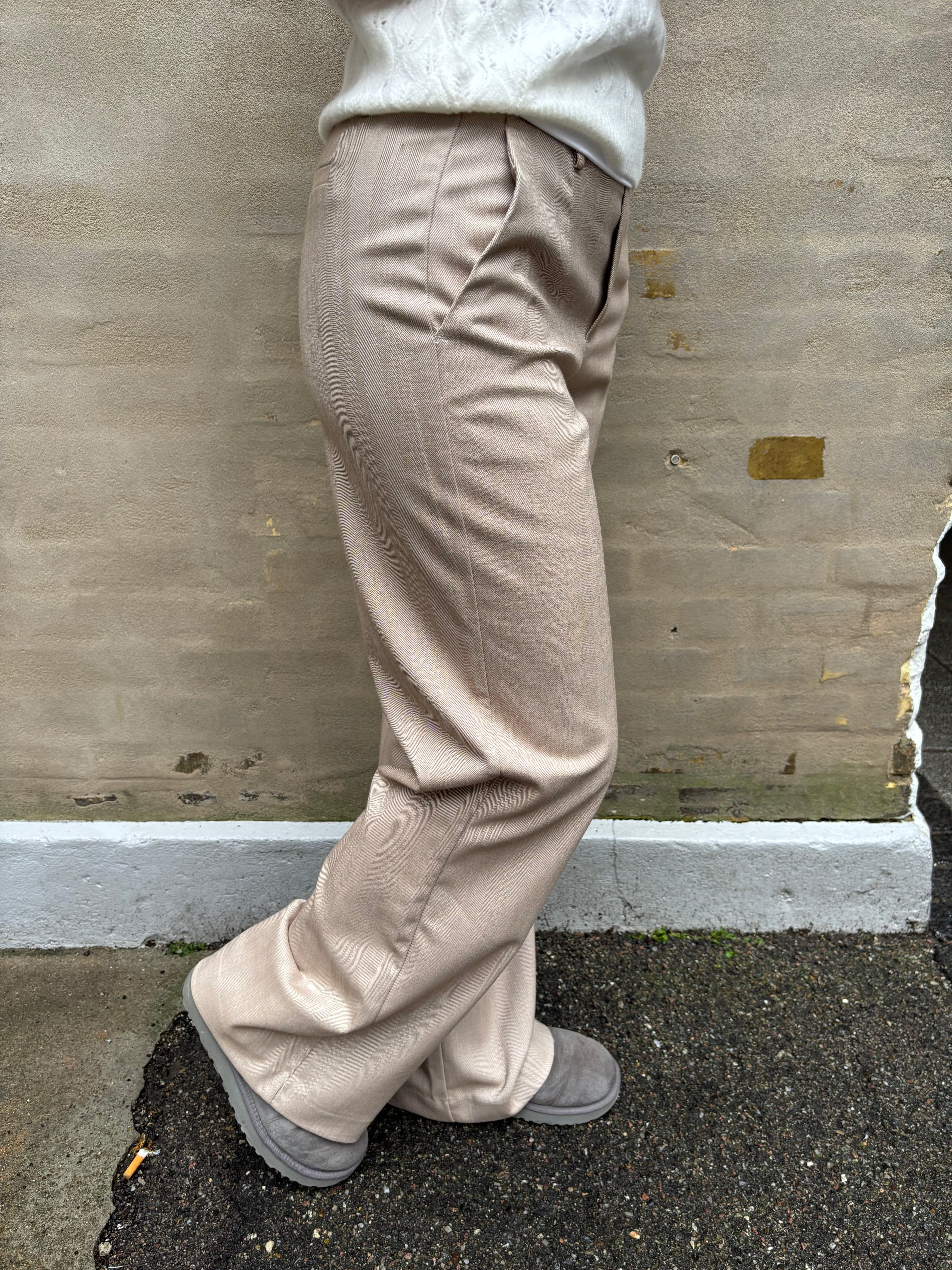 Lisa WIDE pant - Fossil Sandshell special stripe