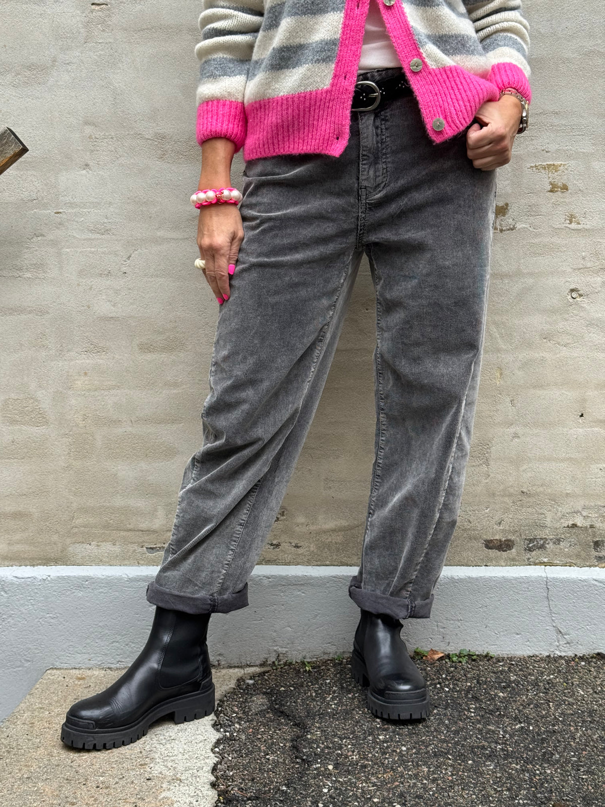 Moffe Corduroy Pants - Grå
